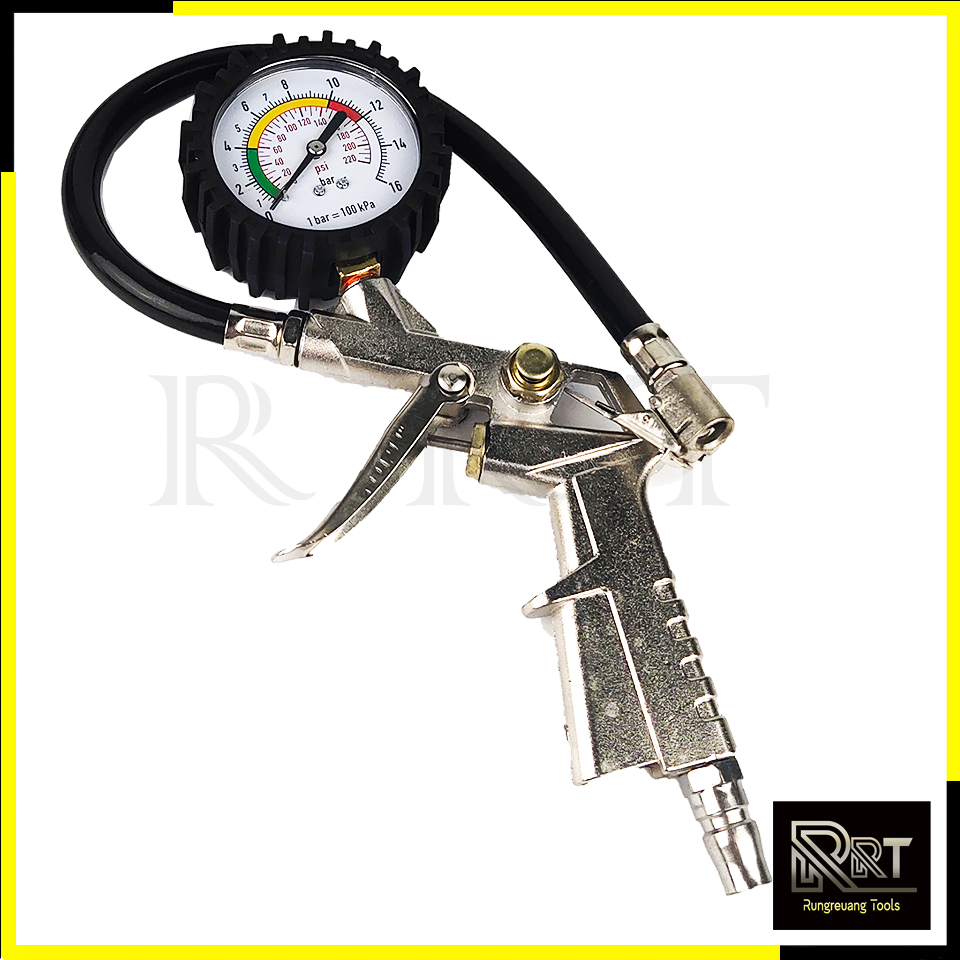 RRT หัวเติมลมพร้อมเกจวัดแรงดันอย่างดี