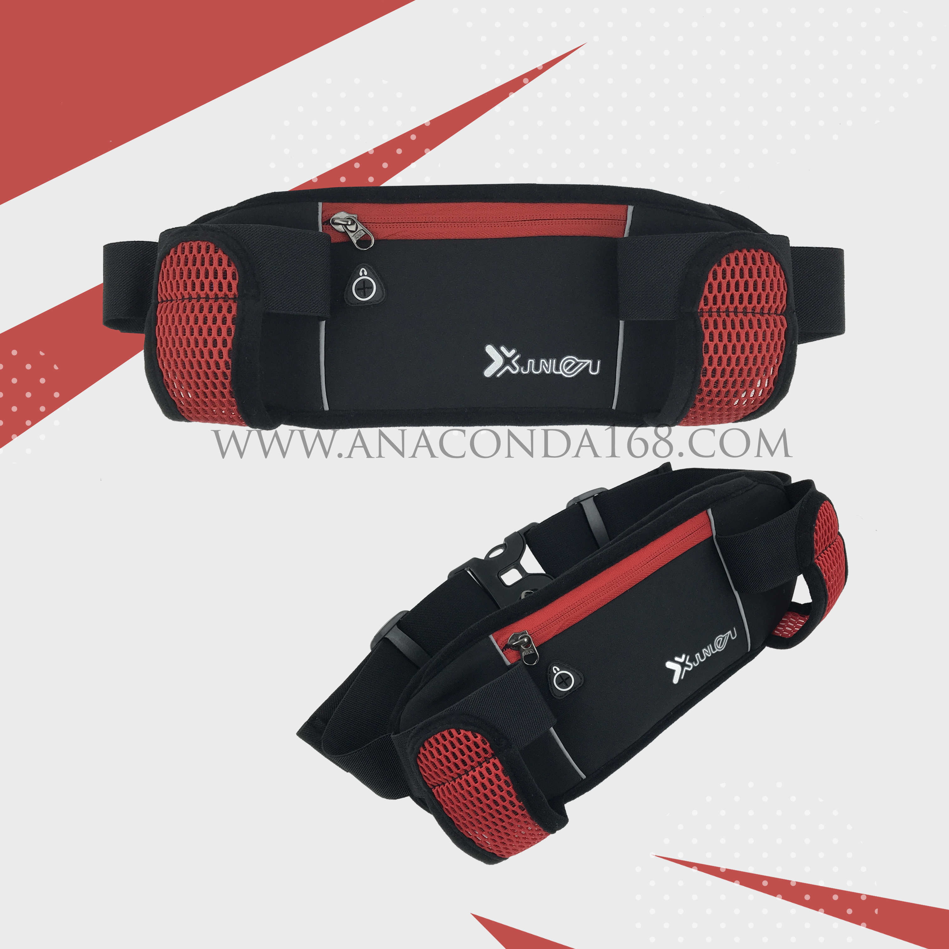 คาดเอวสปอร์ตมีช่องใส่กระบอกน้ำ2ช่อง (JUNLETU)