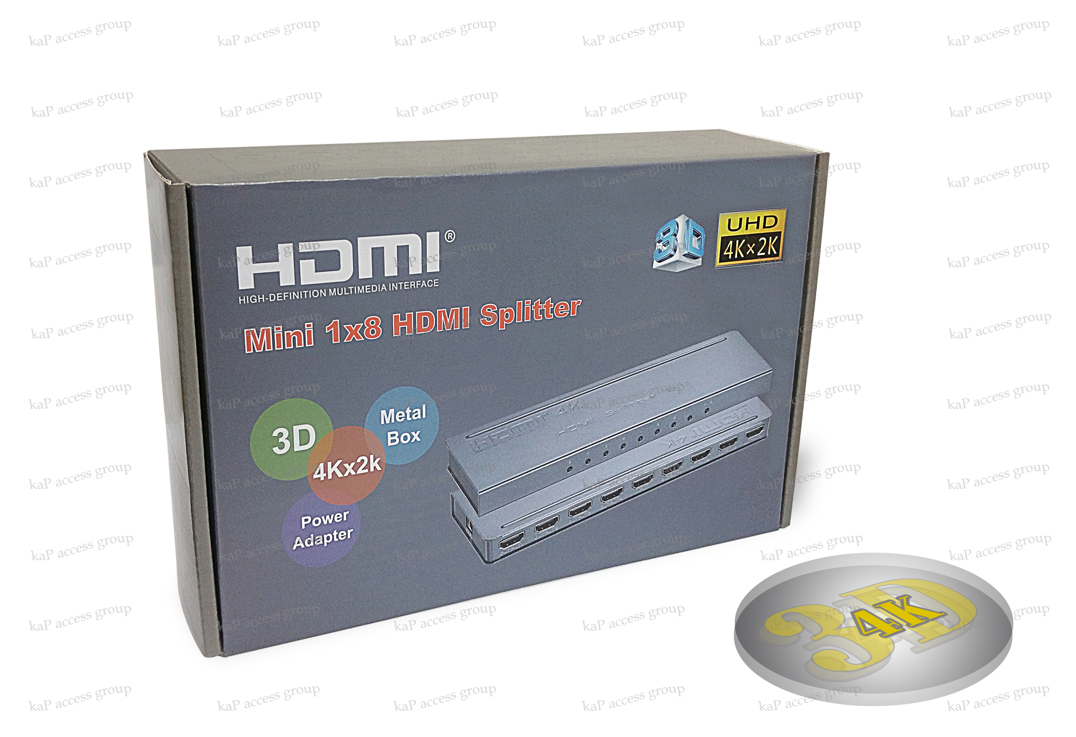 Box HDMI Splitter 1*8 (In 1 Out 8) 4K