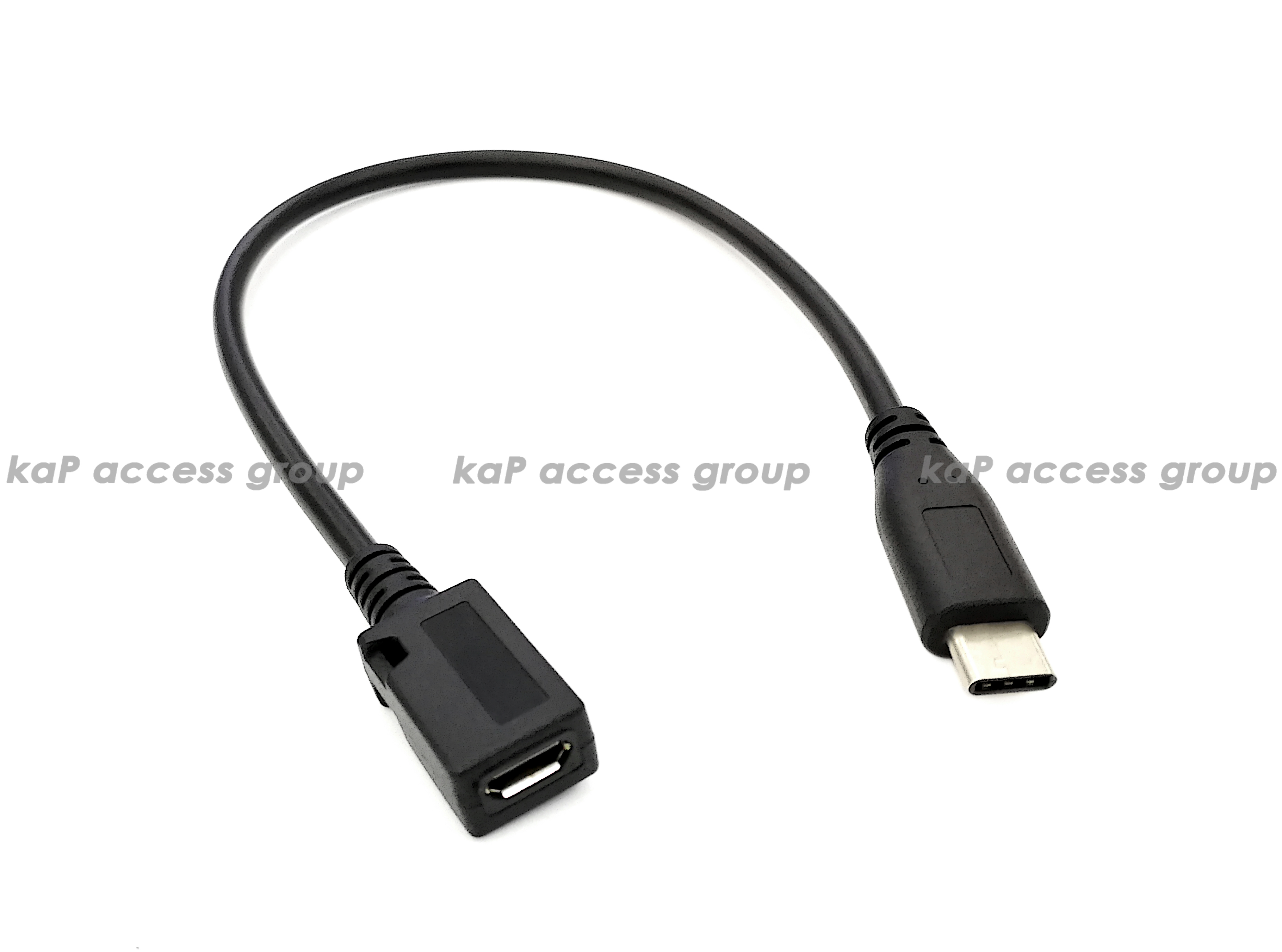 USB Type C (Male) to USB Micro (Female) Cable (30cm)