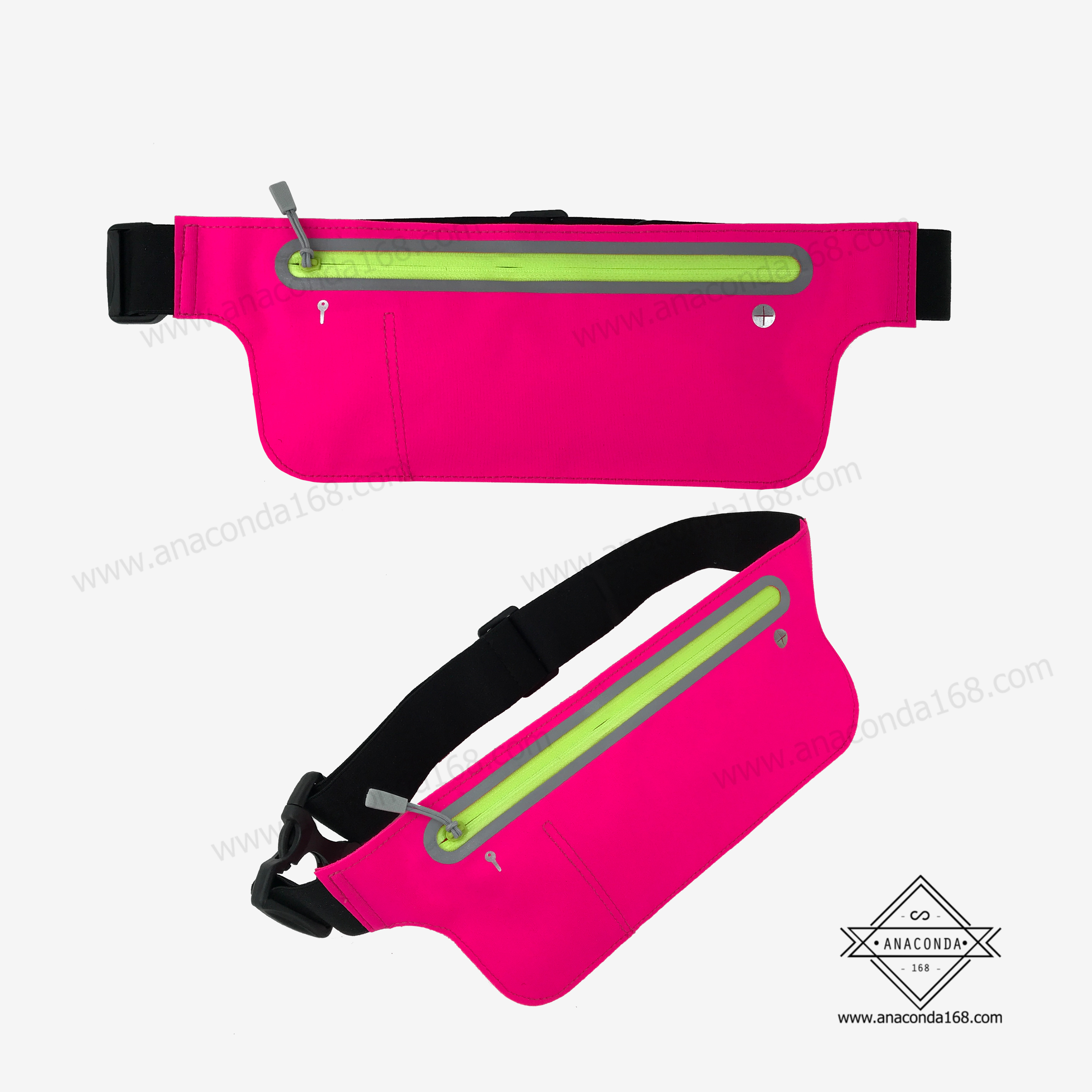 กระเป๋าคาดเอวสปอร์ตทรงเหลี่ยมสีพื้น