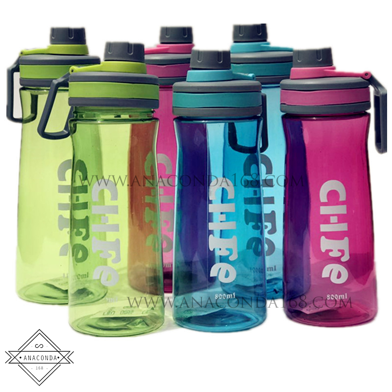 ขวดน้ำพลาสติกทรงยาว (CHFE) 800 ml.