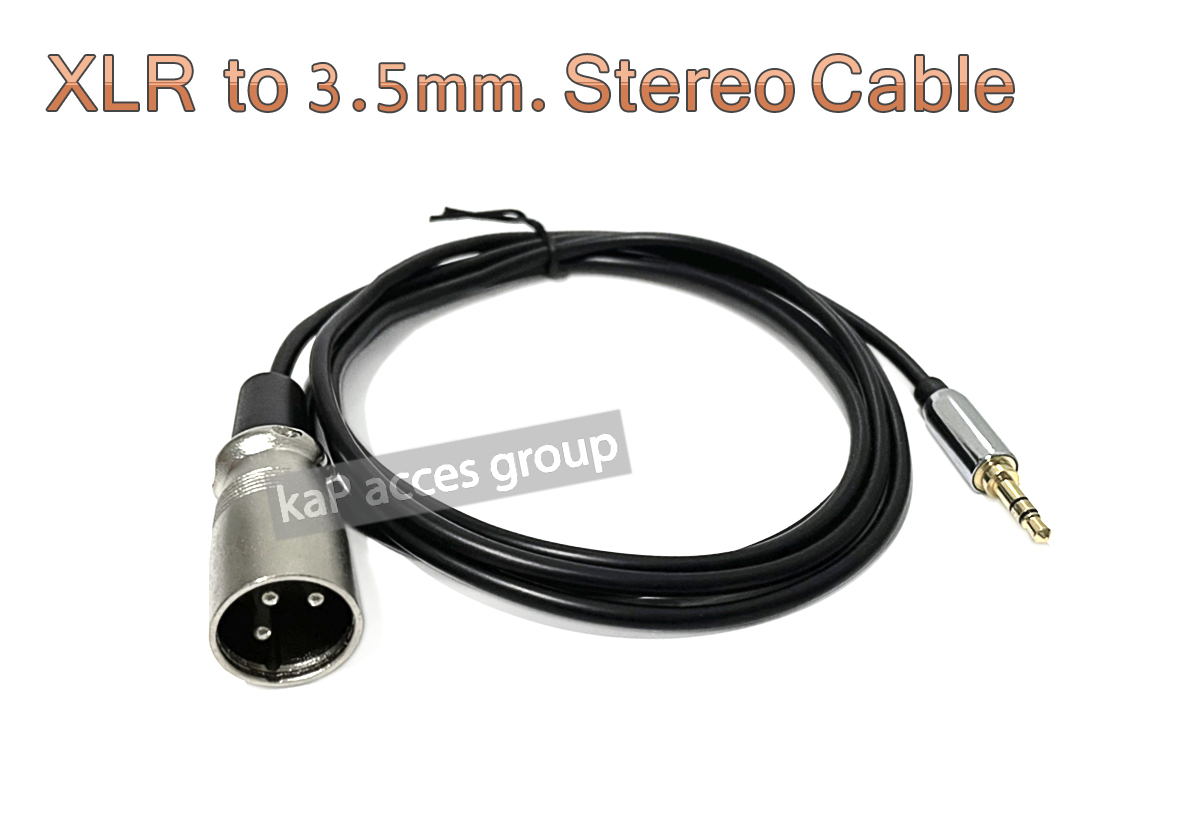 สาย XLR ตัวผู้ ไป (TRS) 3.5มม. สเตอริโอ ผู้ (1.5เมตร)