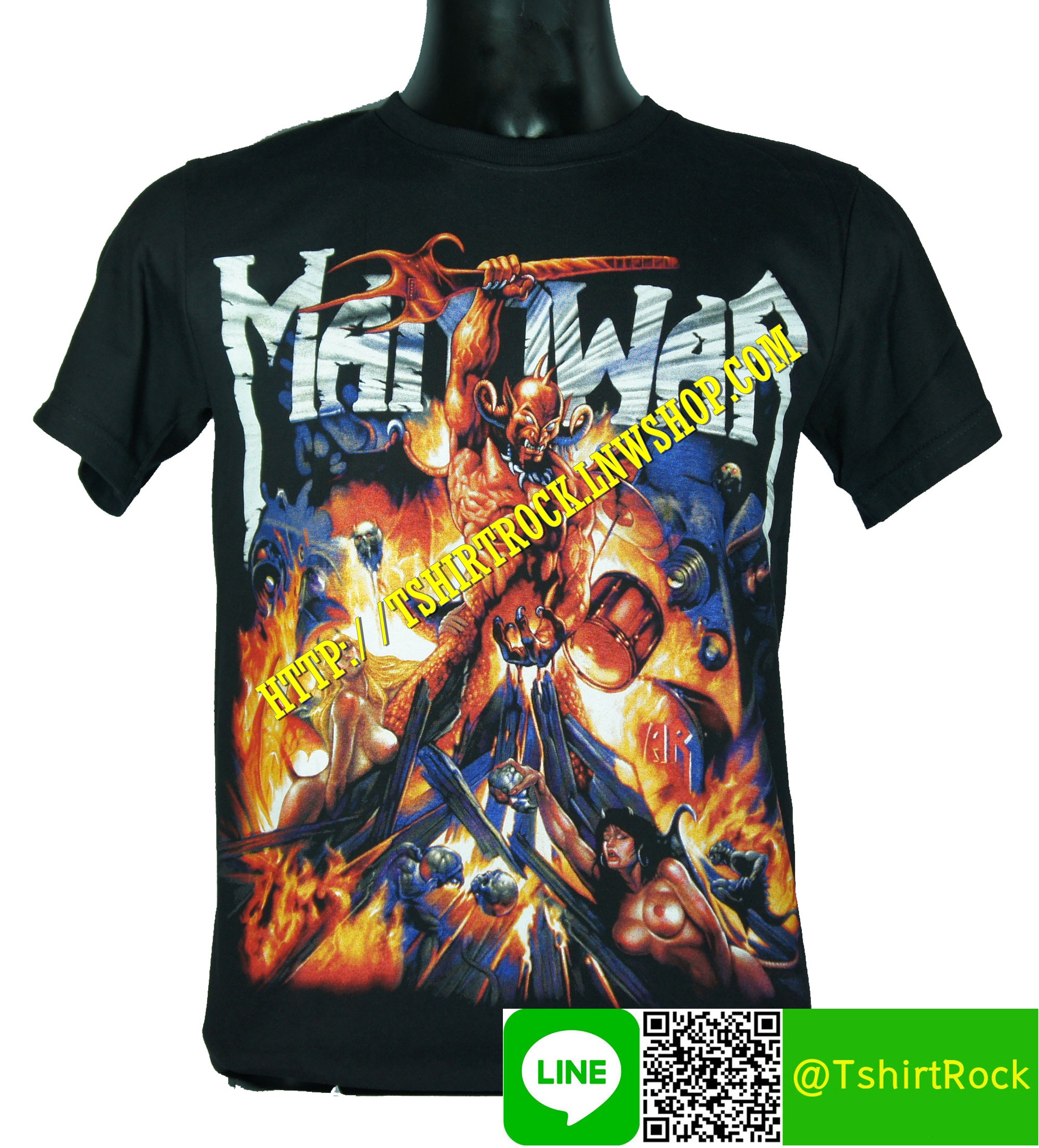 MANOWAR เสื้อยืดวงร็อค เมทัล ดนตรี เสื้อวง MNW975