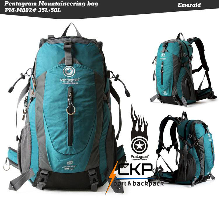 กระเป๋าเปฺ้ Backpack ยี่ห้อ Pentagram ฟ้าน้ำทะเล