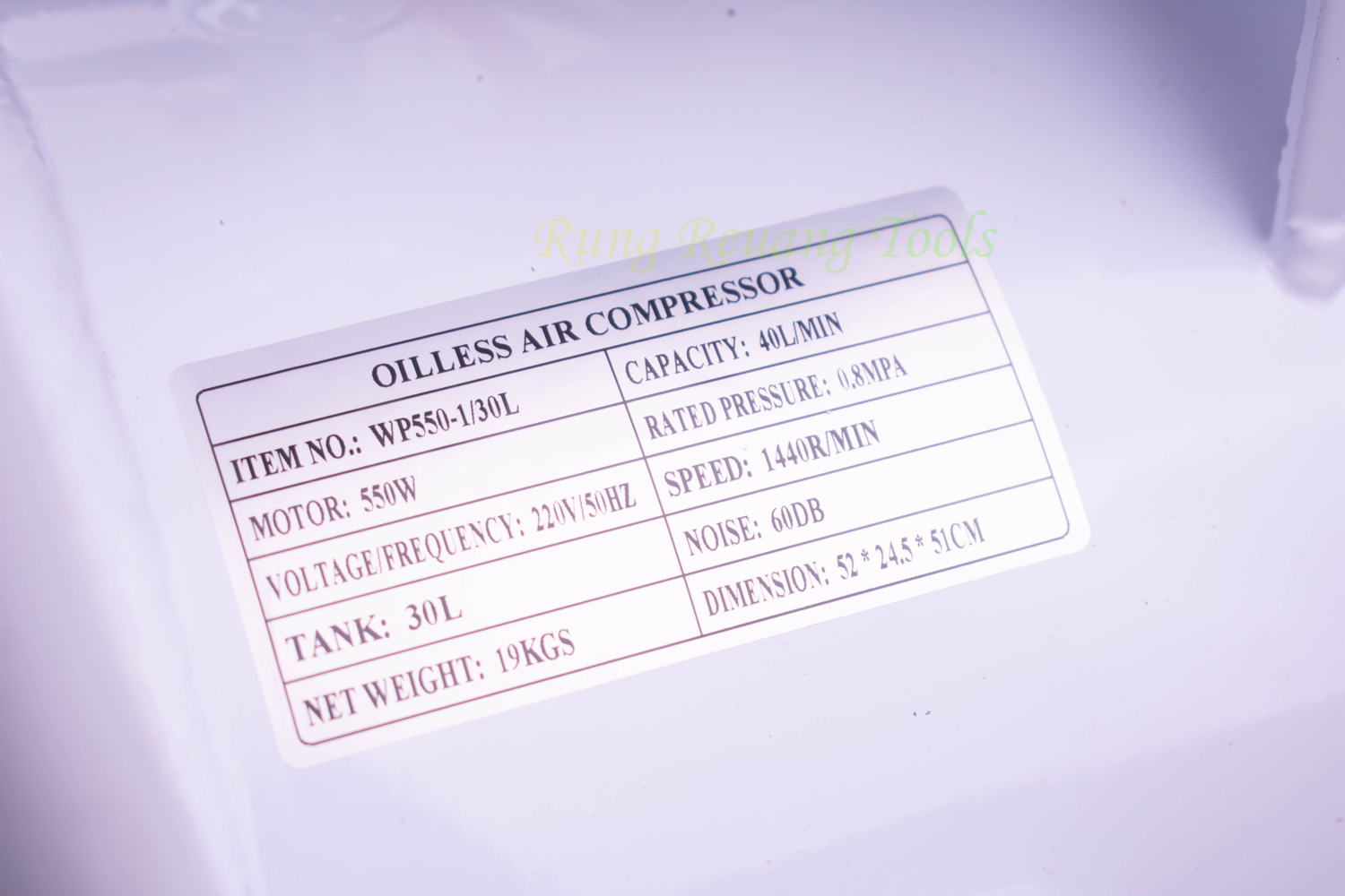 BONCHI ปั้มลม Oil Free รุ่น WP550-1/30L