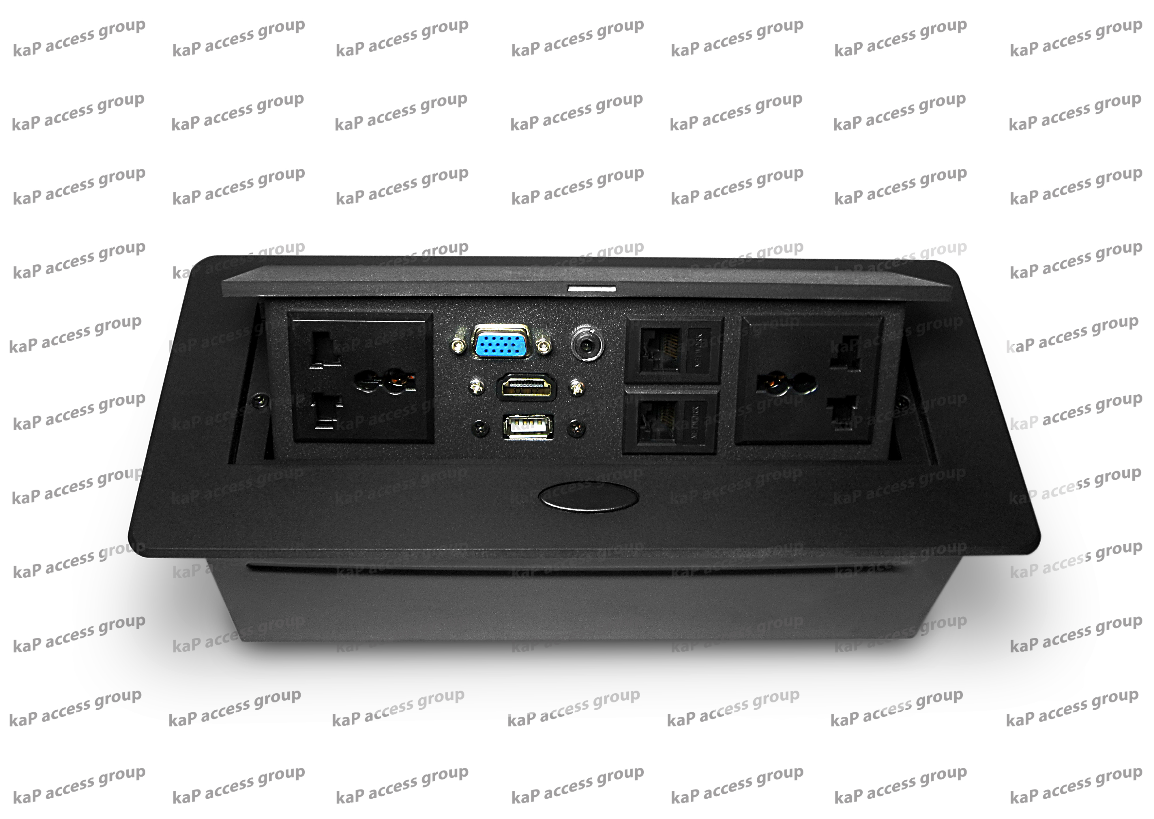 Universal POP-UP Desktop Outlet Box Station