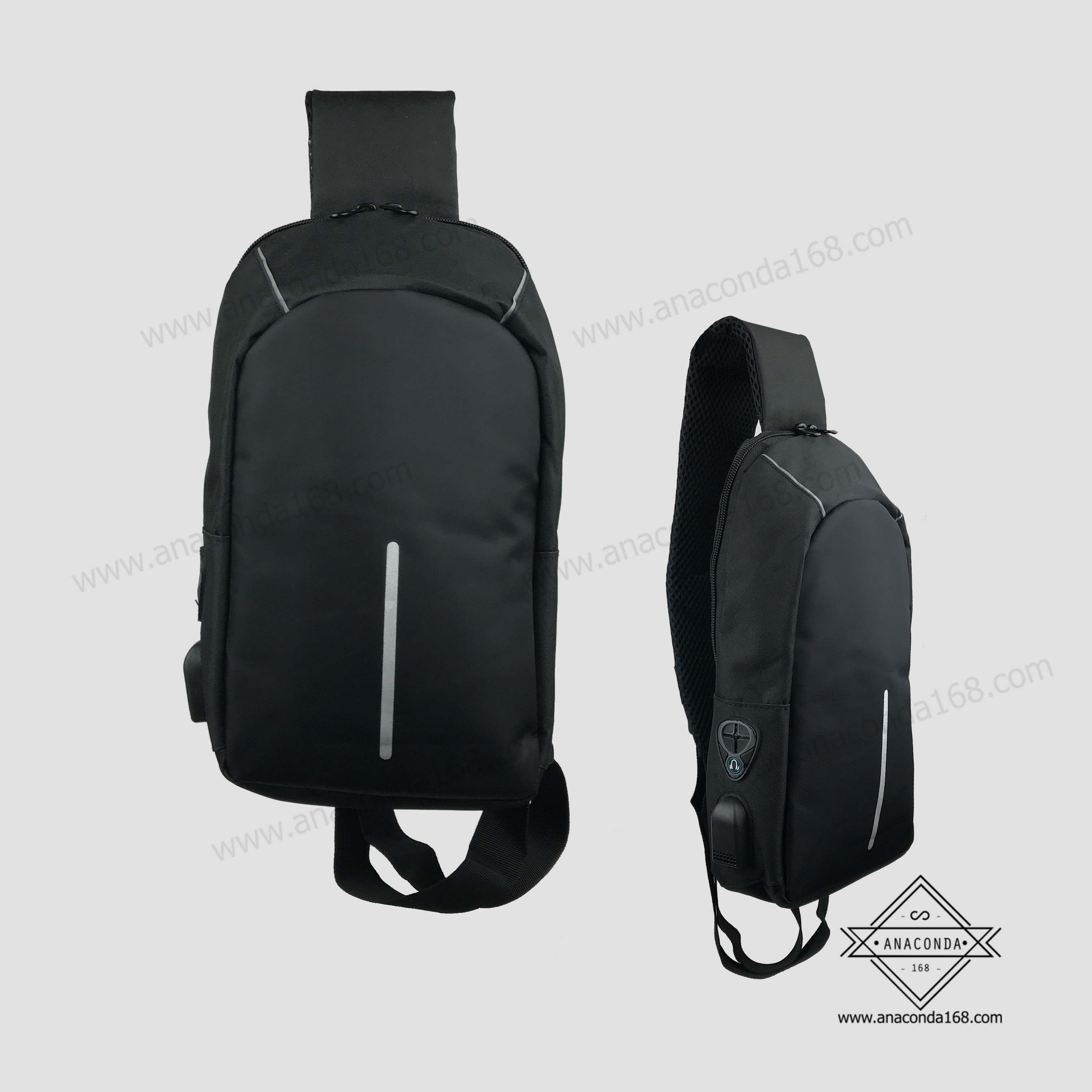 กระเป๋าสะพายข้างนิรภัย Backpack + USB