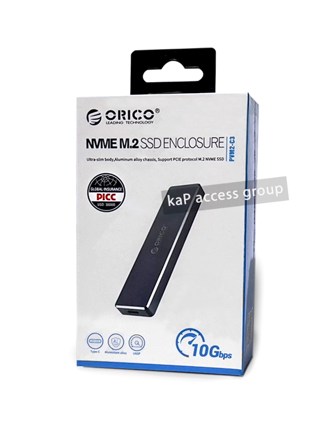 orico ORICO PVM2-C3 กล่องใส่ฮาร์ดดิสก์ก์ NVME (M-Key) M.2 SSD NVMe Enclosure USB3.1 Type-C Gen2 10Gbps