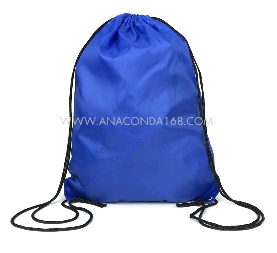 กระเป๋าผ้าร่มหูรูดสะพายหลัง สกรีนโลโก้