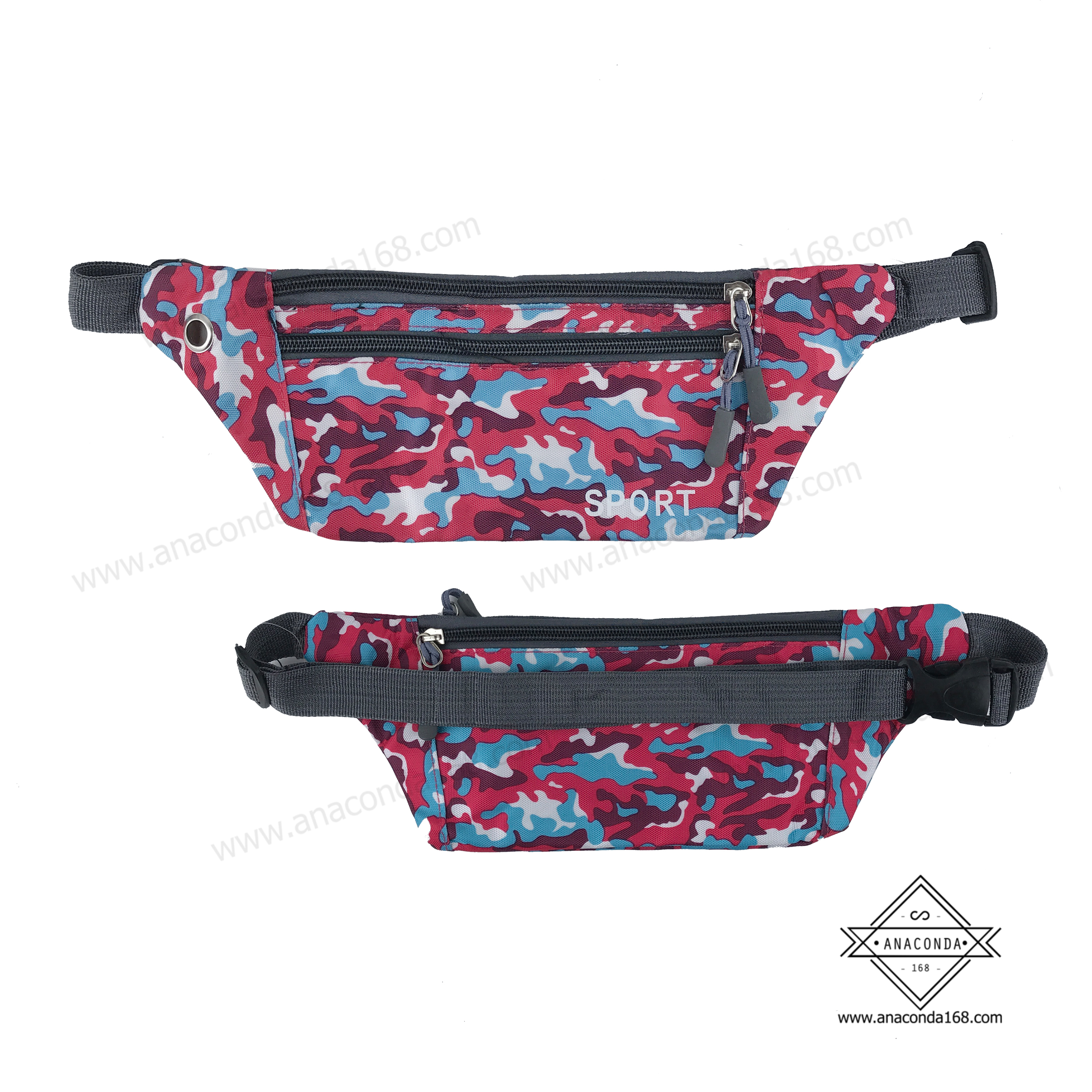 กระเป๋าคาดเอวสปอร์ต 3 ซิปแบบลาย V.2(Sport Bag)