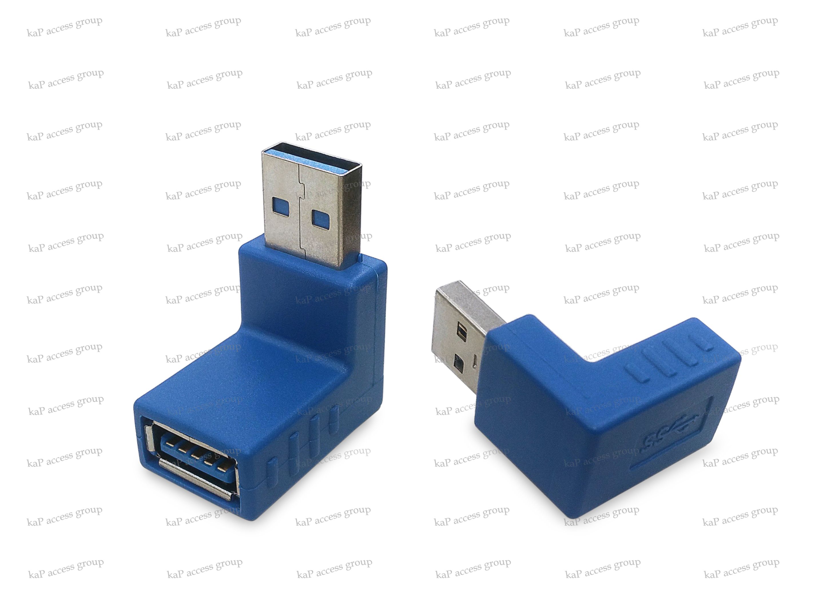 หัวต่อ USB 3.0 MALE / FEMAL หัวงอ 90องศา