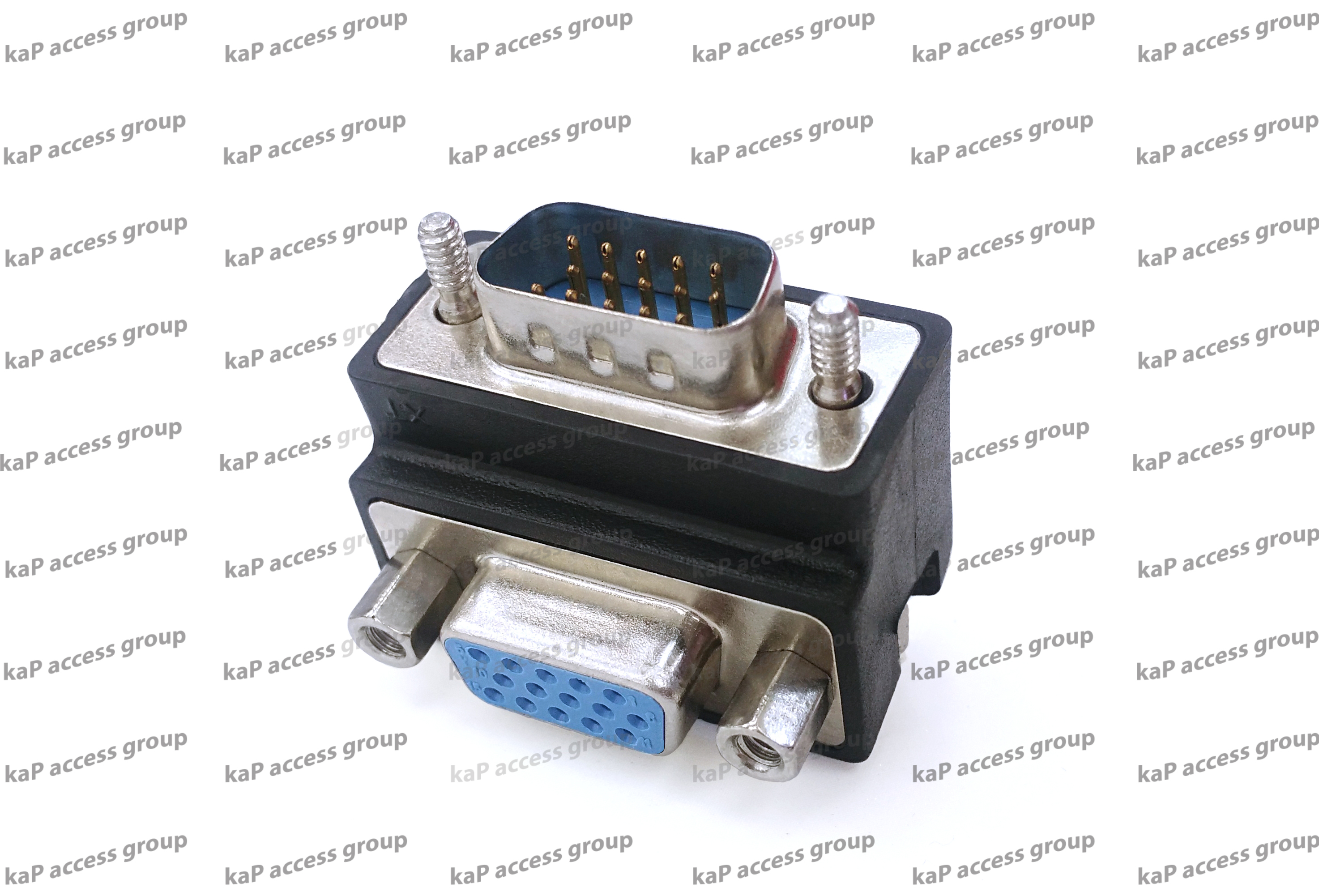 หัวต่อ VGA 15 Pin Male/ Female (90องศา)