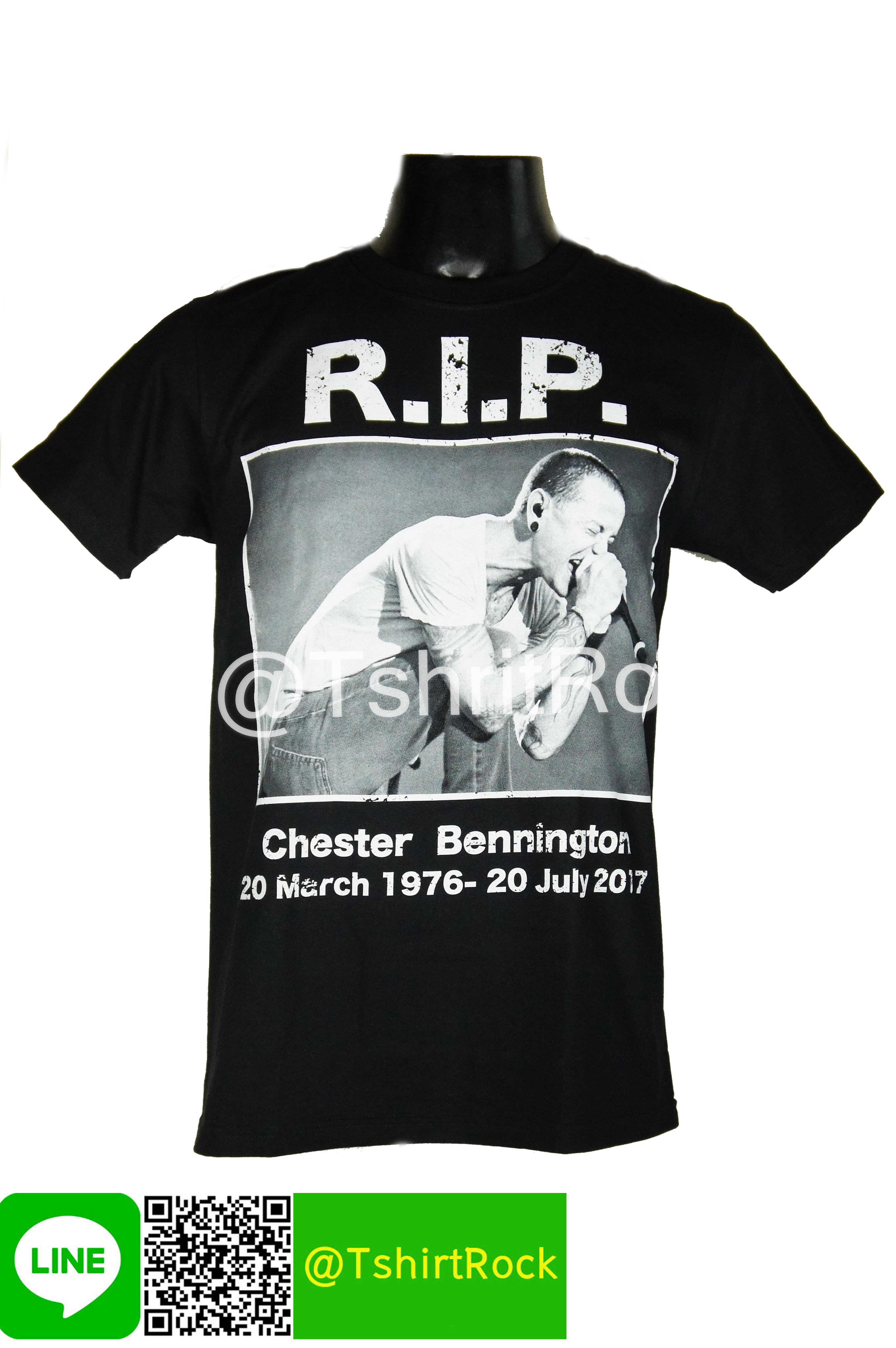 LINKIN PARK R.I.P CHESTER BENNINGTON RIP เสื้อยืดวงร็อค เสื้อวงลิงคินพาร์ก LPK1638