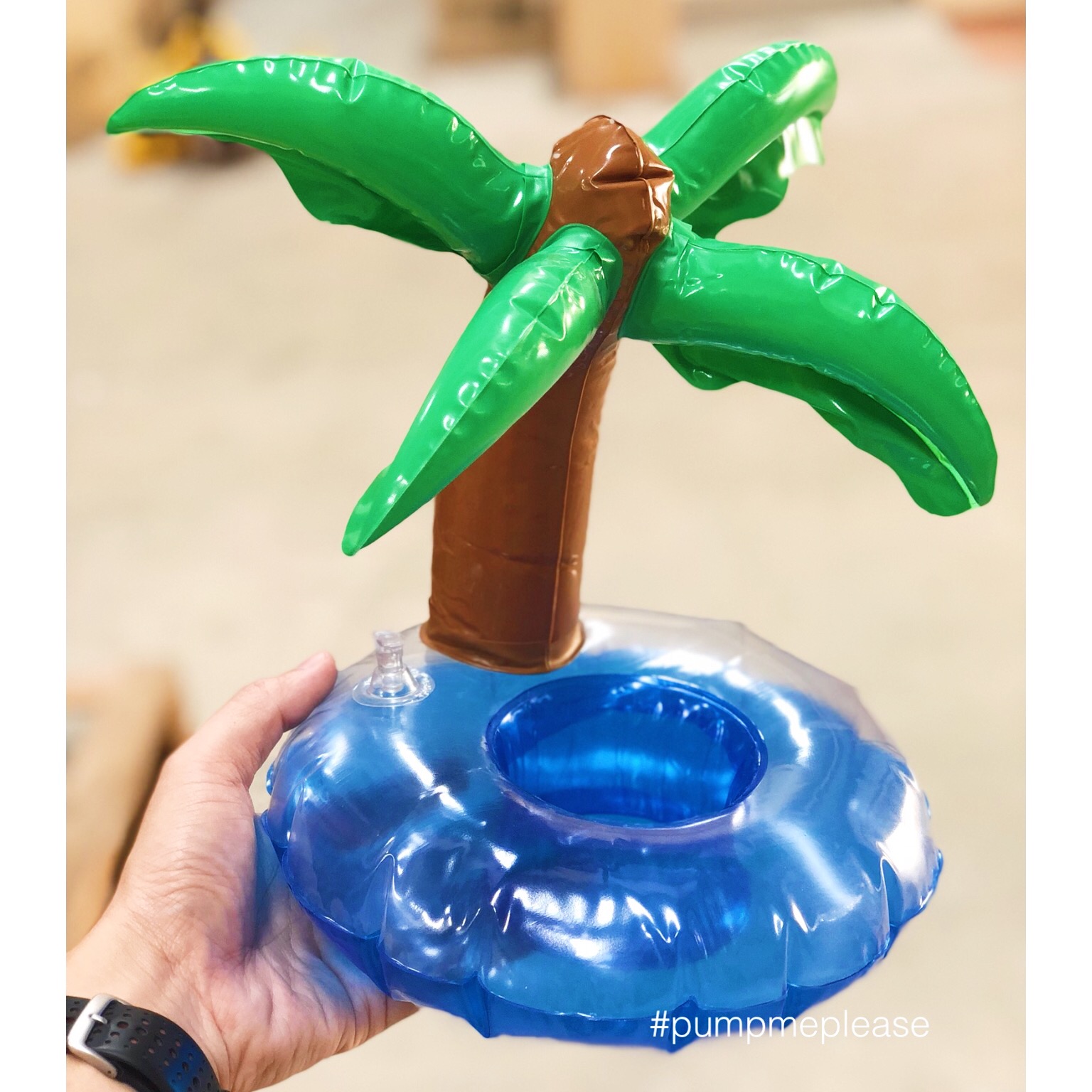 ที่รองแก้ว เป่าลมลอยน้ำ ต้นมะพร้าว Drink Holders