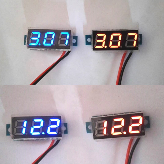 โวลท์มิเตอร์ จอแสดงผลโวลท์ 0.28" สีแดง VOLT METER RED LED