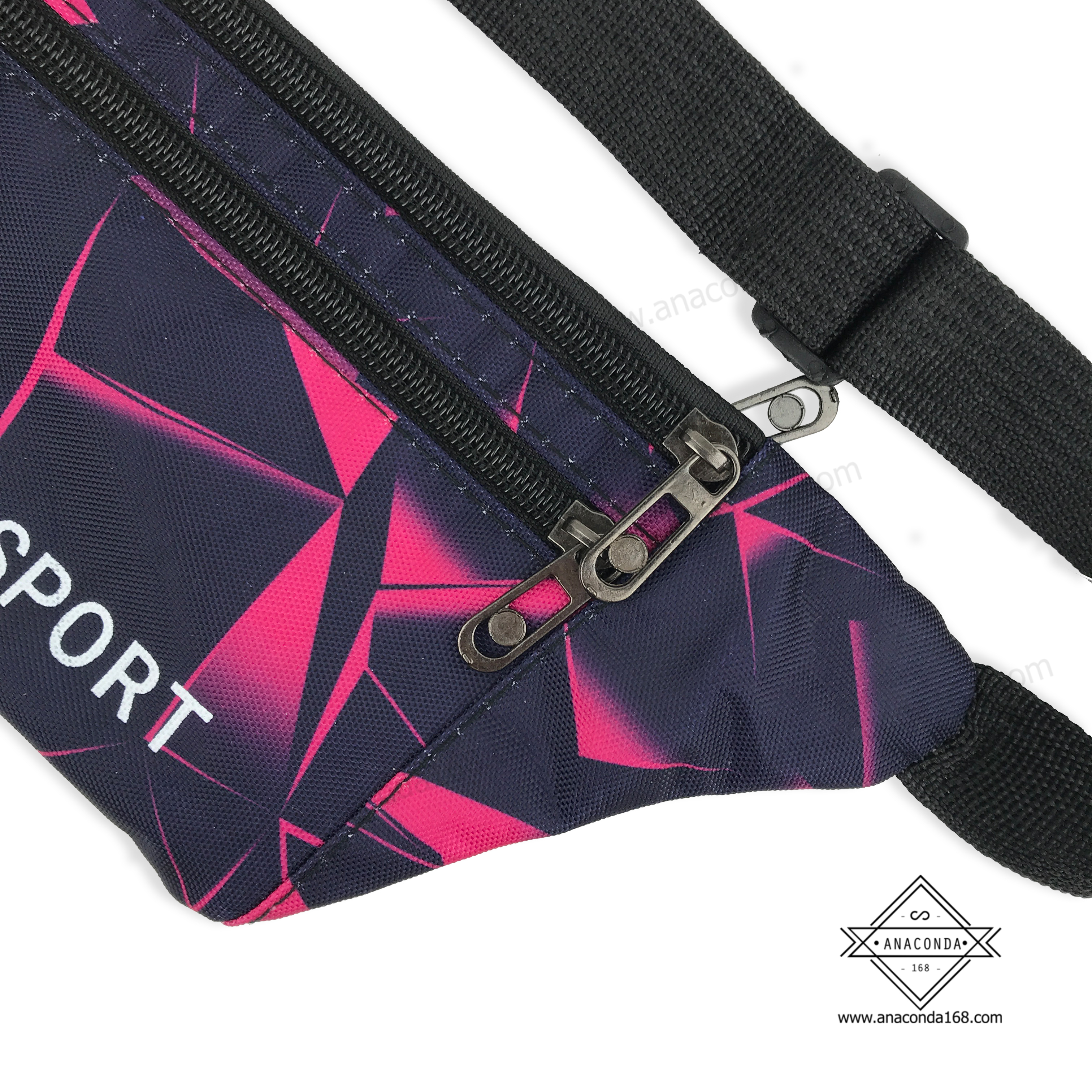 กระเป๋าคาดเอวสปอร์ต 3 ซิปแบบลาย V.6(Sport Bag)