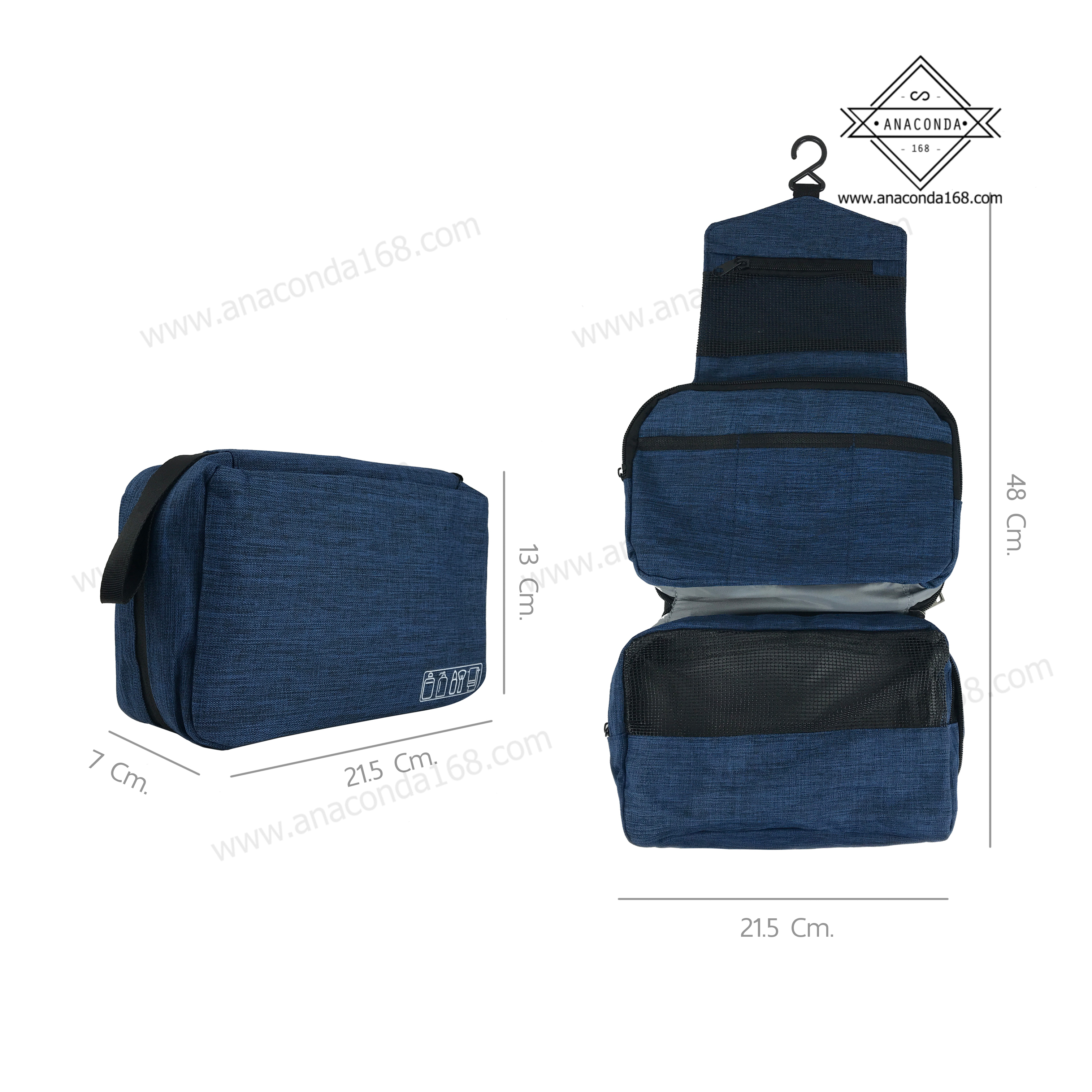 กระเป๋าจัดเก็บอุปกรณ์อาบน้ำ 3 ชั้น