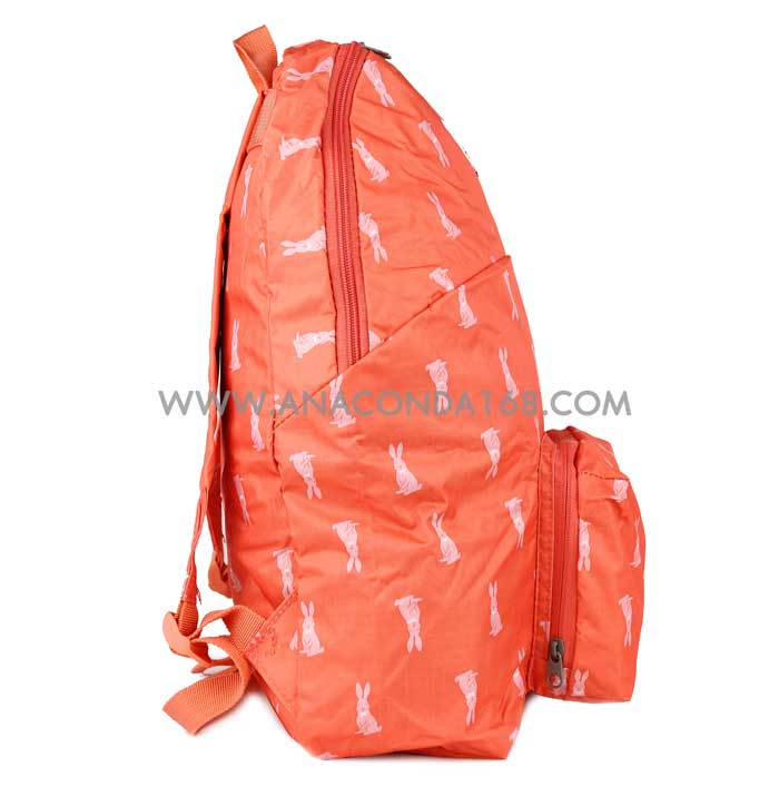 กระเป๋าเป้ผ้าร่มพับได้ ลายน่ารัก กระเป๋าพับได้สะพายหลัง