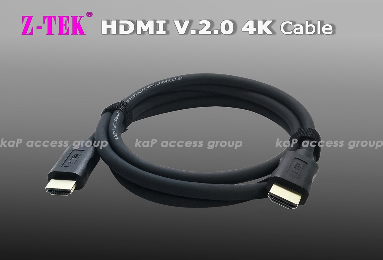 Z-TEK Z-TEK HDMI V.2.0 Male-Male Cable (4K) 5M BLACK