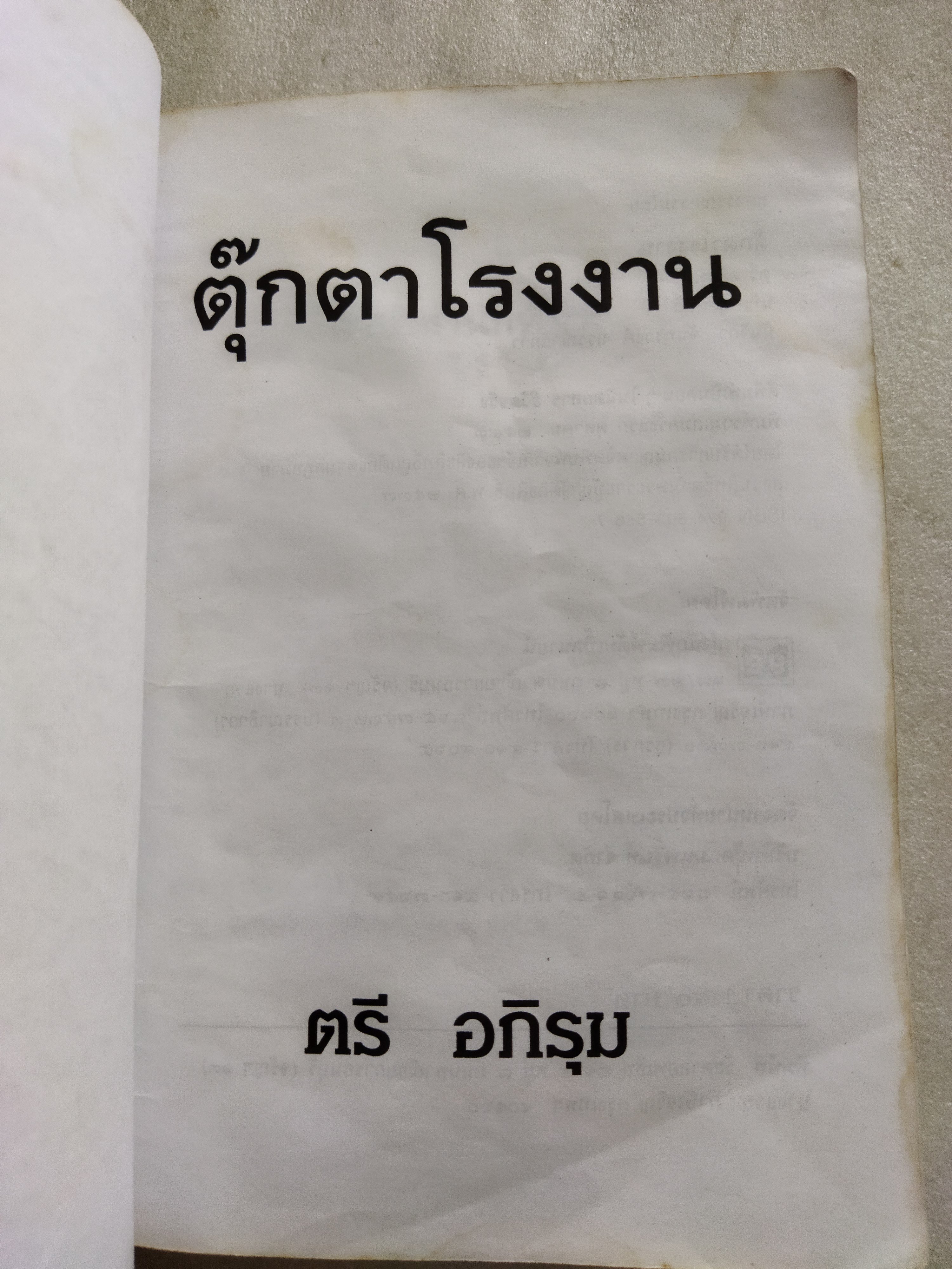 ตุ๊กตาโรงงาน / ตรี อภิรุม