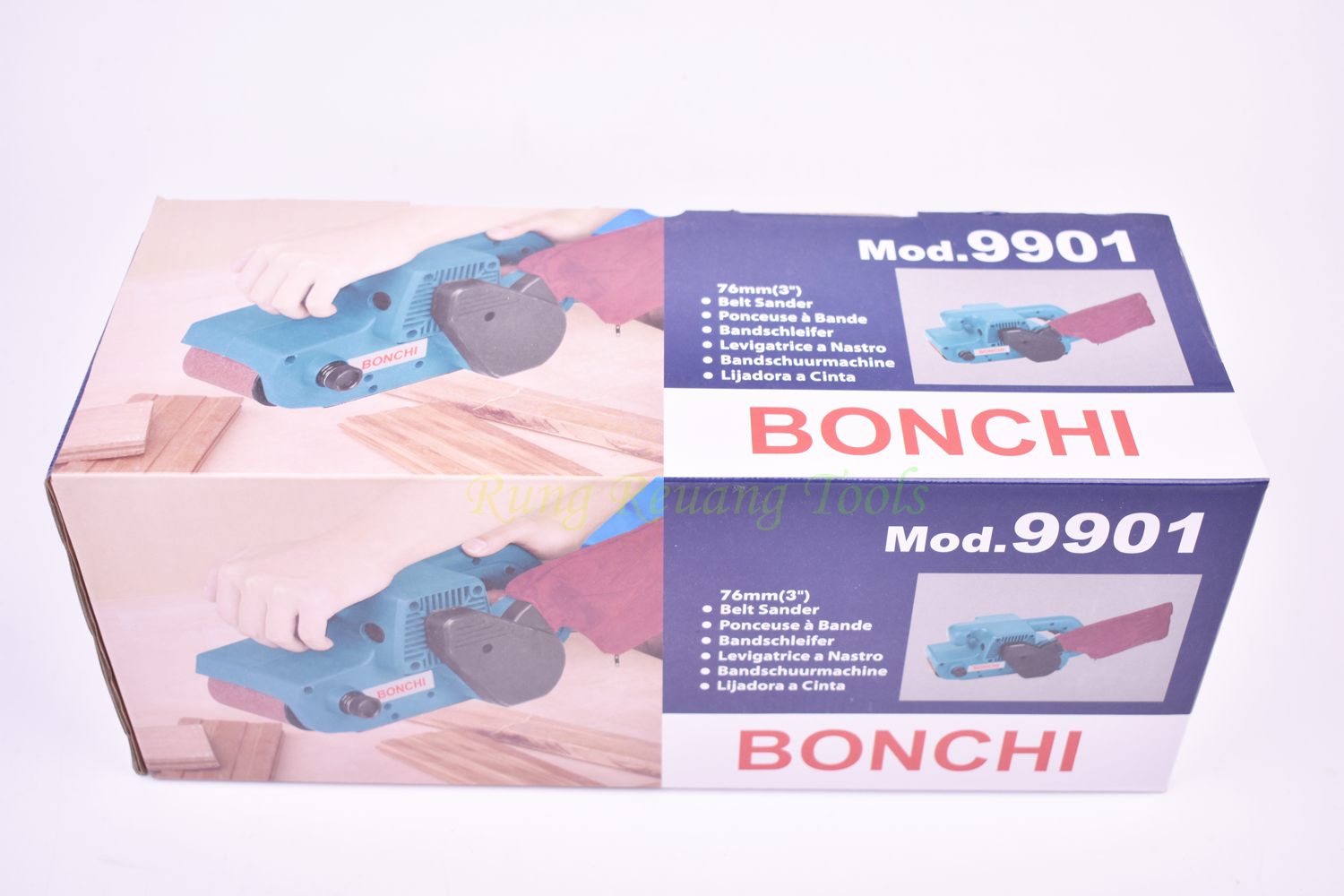 BONCHI เครื่องขัดกระดาษทราย-สายพาน(รถถัง) 3"นิ้ว - รุ่น BC-9901