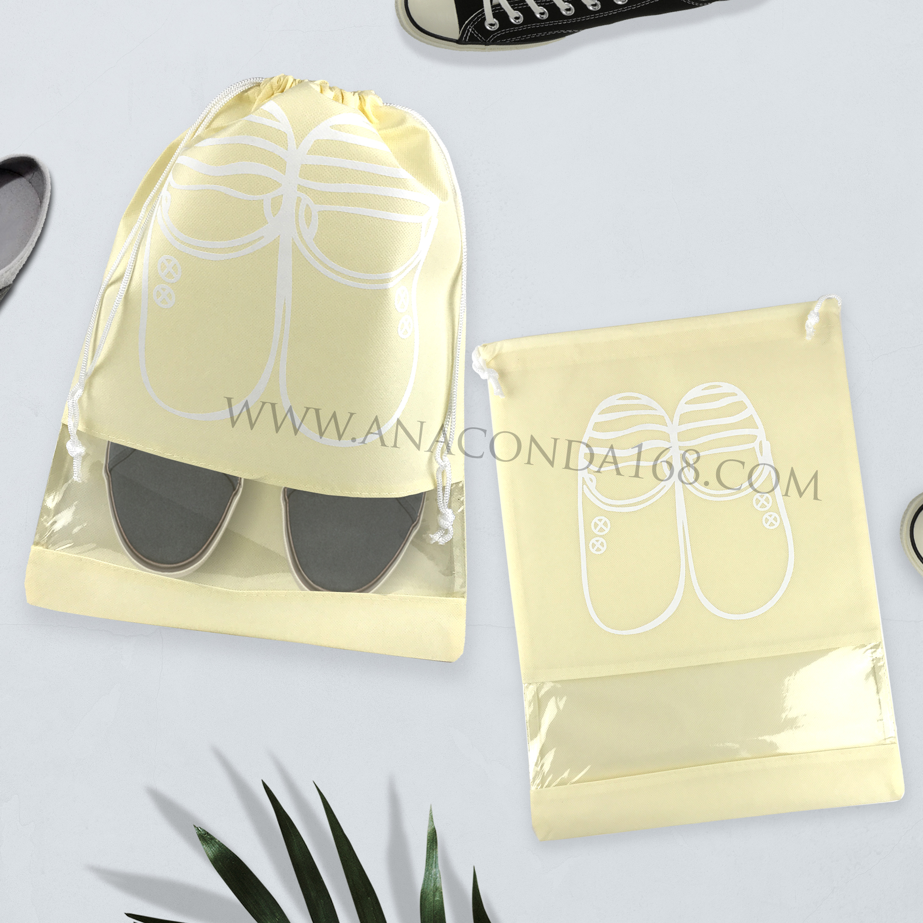 ถุงผ้าหูรูดใส่รองเท้า ถุงผ้าสำหรับใส่รองเท้า