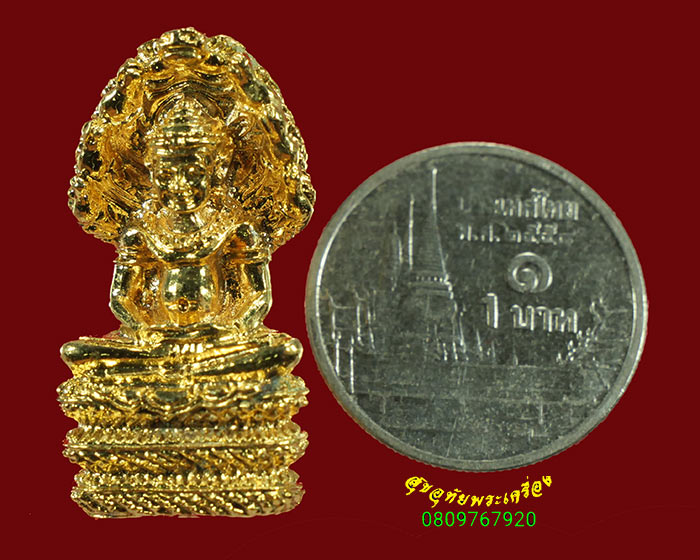 365.รูปหล่อหลวงพ่อศิลา วัดทุ่งเสลี่ยม จ.สุโขทัย กะไหล่ทอง สวยกริ๊บกล่องเดิมครับ