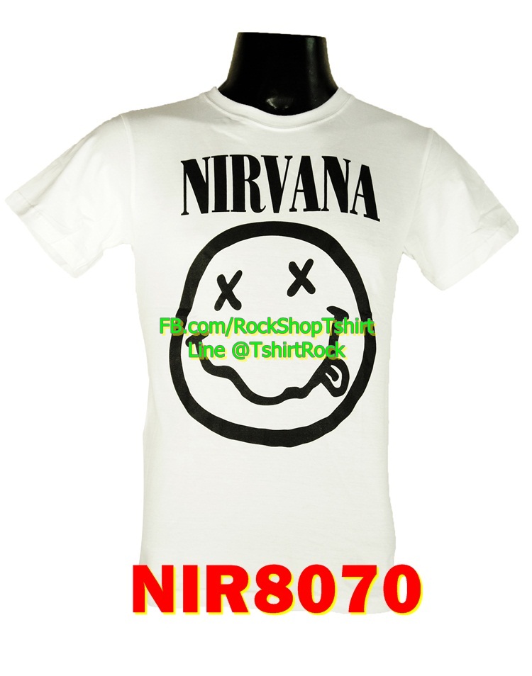 เสื้อยืดวง NIRVANA เสื้อร็อค เสื้อวง เมทัล เนอร์วานา NIR8070