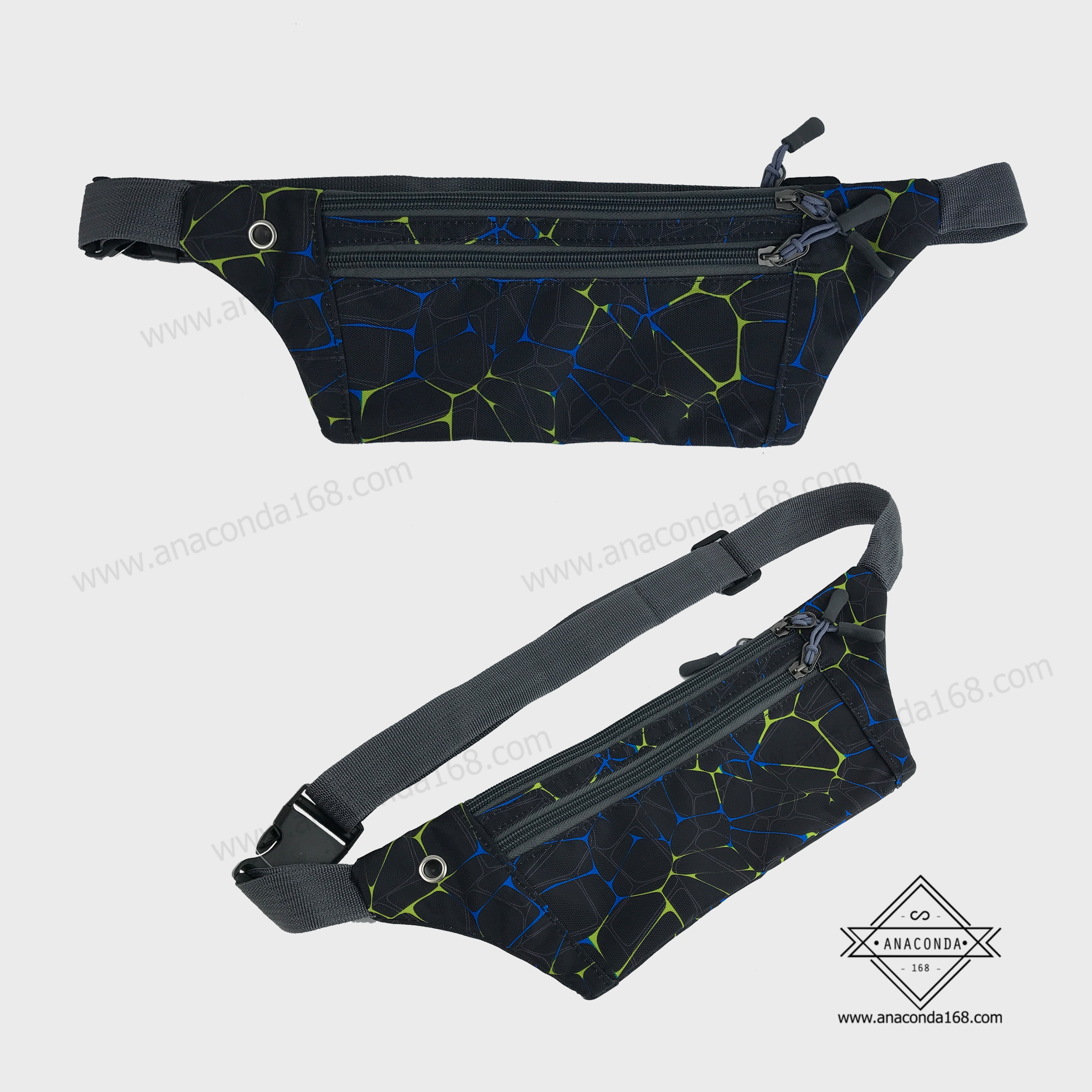 กระเป๋าคาดเอวสปอร์ต 3 ซิปแบบลาย V.4(Sport Bag)