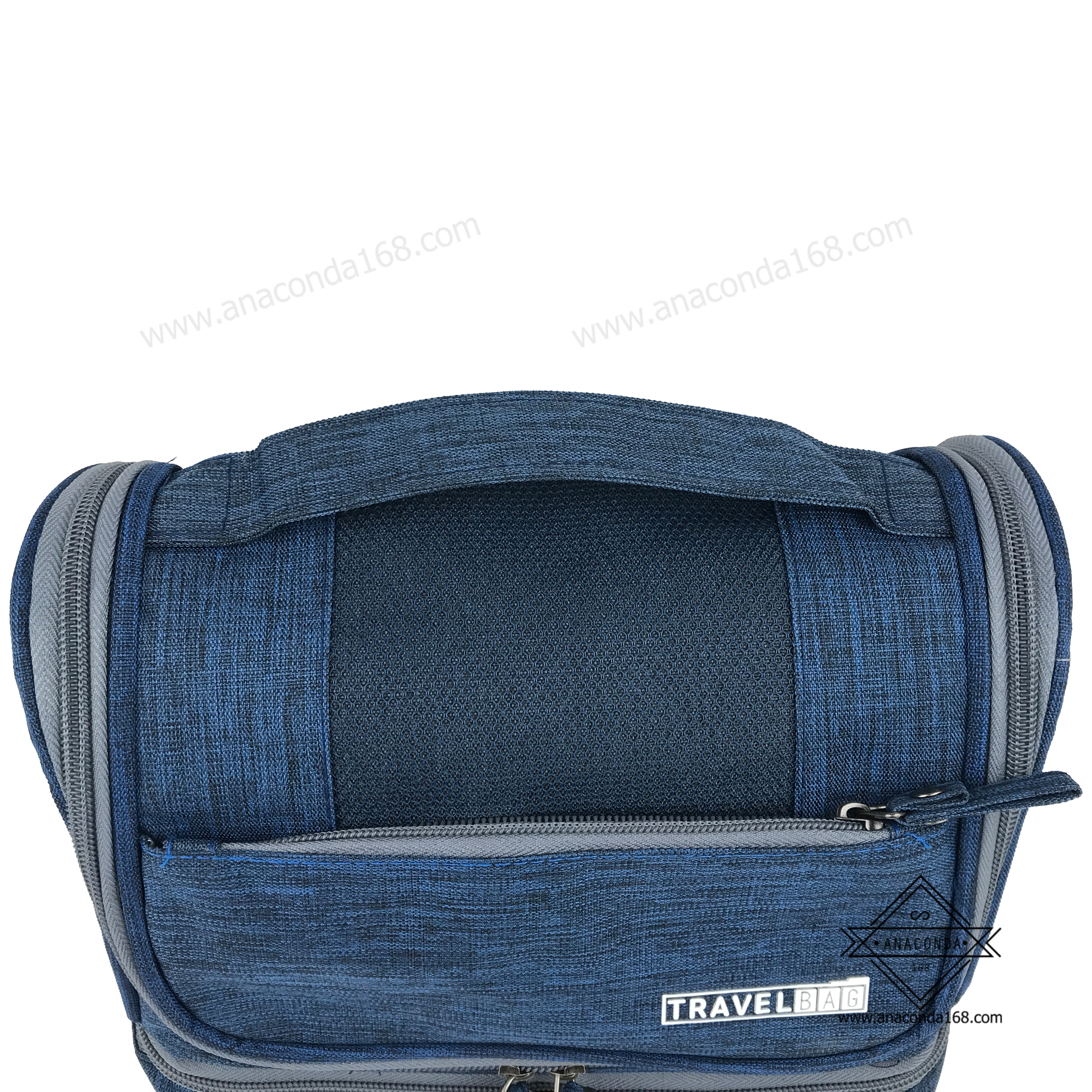 กระเป๋าจัดระเบียบอุปกรณ์อาบน้ำ-เครื่องสำอาง 2 ชั้น มีหูหิ้ว