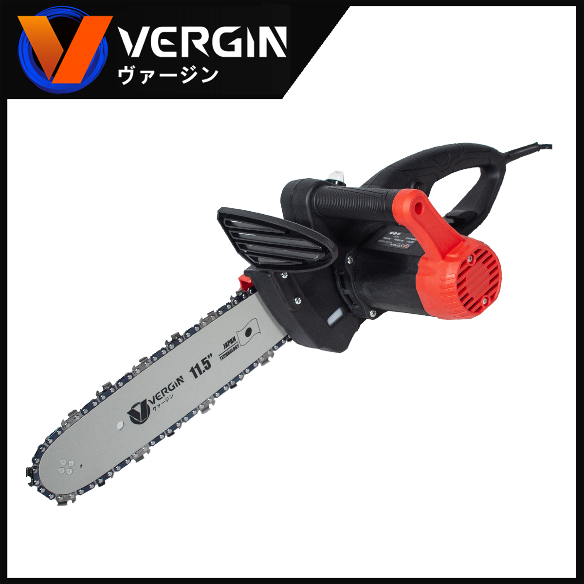 VERGIN เลื่อยโซ่ไฟฟ้า 11.5 นิ้ว เลื่อยไฟฟ้า บาร์โซ่ รุ่น VG-ESC3000 อุปกรณ์พร้อมใช้
