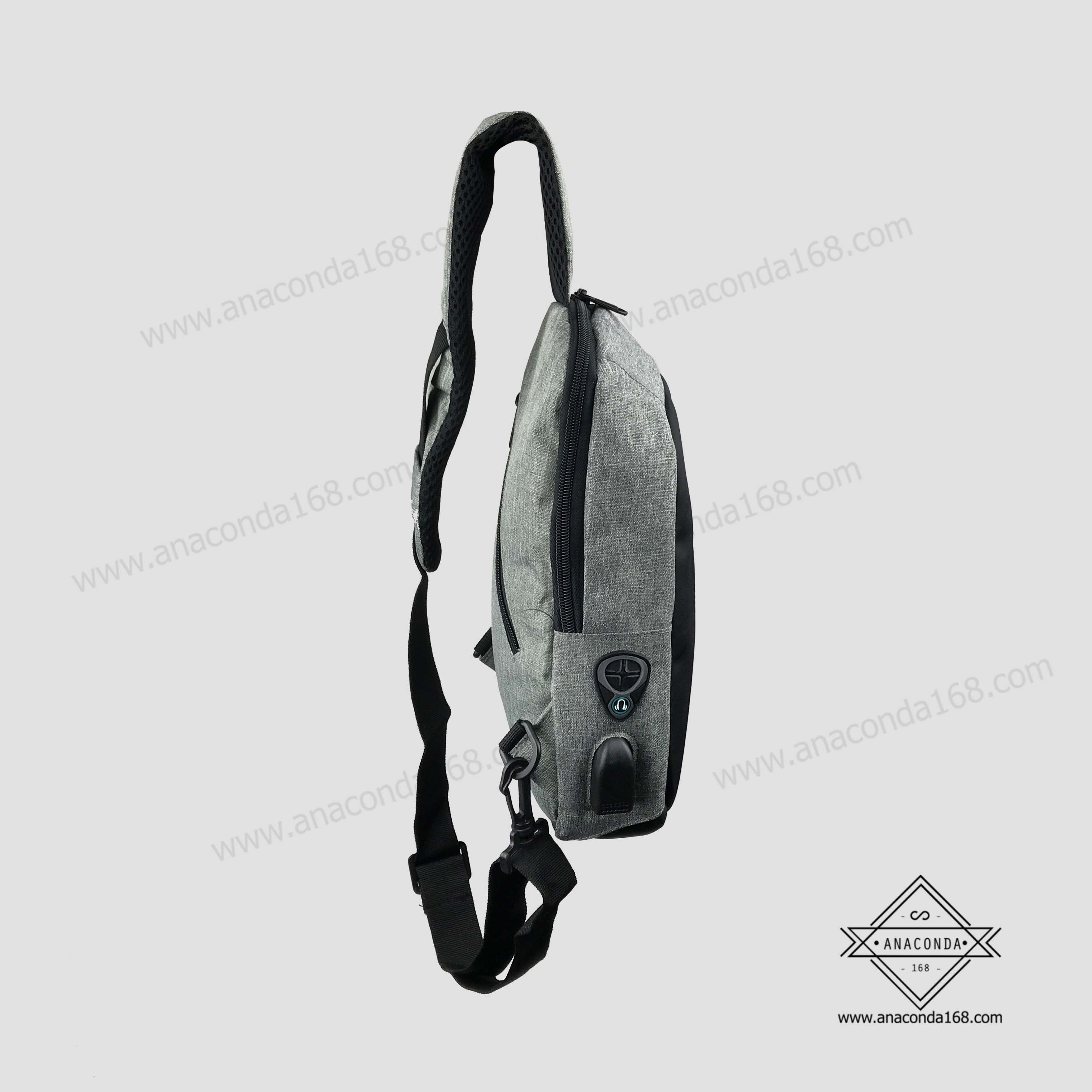 กระเป๋าสะพายข้างนิรภัย Backpack + USB