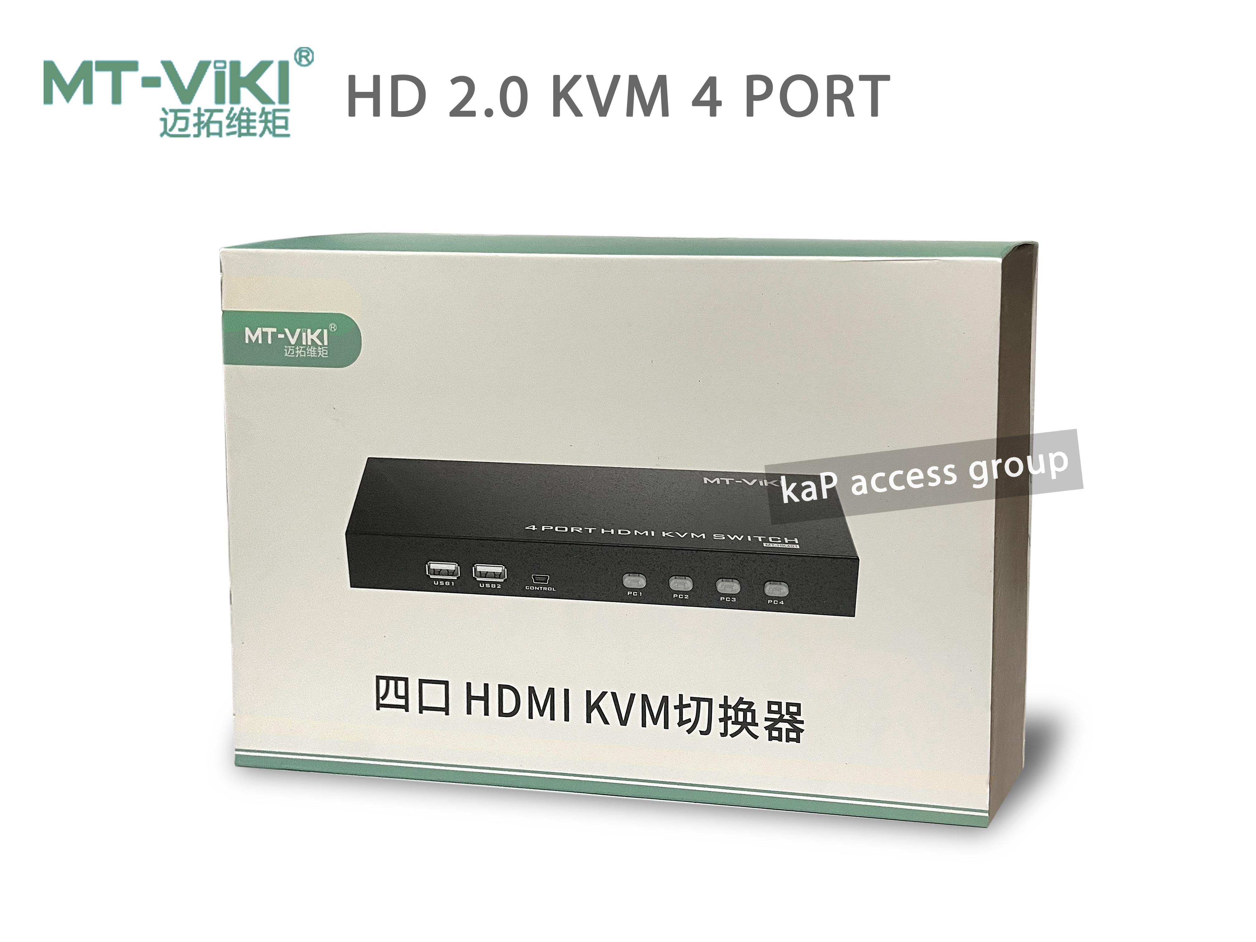 MT-ViKi HDMI V2.0 KVM 4 PORT(4K 60Hz) MT-HK401 NEW