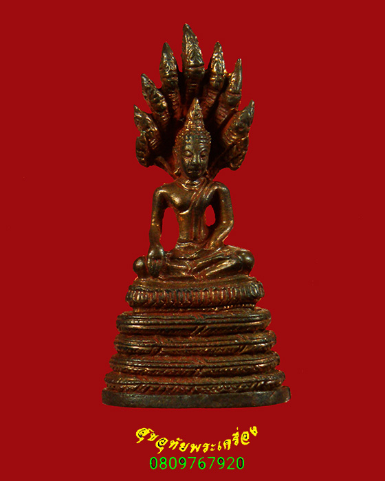 742.พระพุทธรูปนาคปรก วัดเศวตฉัตร กรุงเทพฯ สวยสมบูรณ์กล่องเดิม น่าบูชาครับ