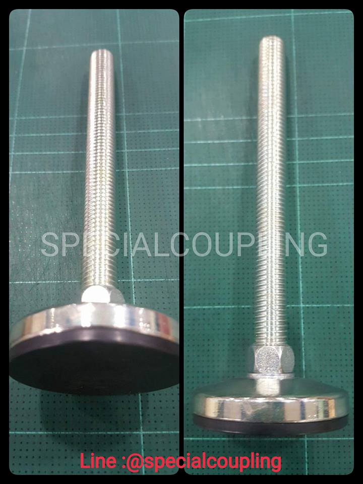 จำหน่ายขาตั้งปรับระดับเหล็กชุบกัลวาไนท์ ฐานมียางรอง เกลียวm.12×100มิลพร้อมส่งคะ ขายส่งและปลีก