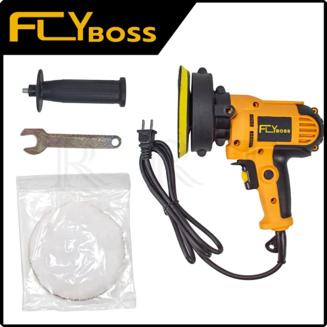 FLYBOSS เครื่องขัดเงา 5 นิ้ว 700 W รุ่น FY-9909 ปรับความเร็วได้ ด้ามจับเสริมยาง จับกระชับถนัดมือ หน้าแป้นขัด ขนาด 125 มม.