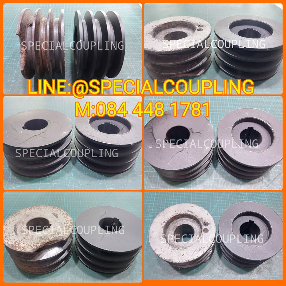 รับผลิตpulleyเหล็กหล่อขนาด od120mm.3 ร่องB พร้อมทำรูเพลา ร่องลิ่มตามตัวอย่าง รอสินค้า 7 วัน สอบถามได้เลยจ้า