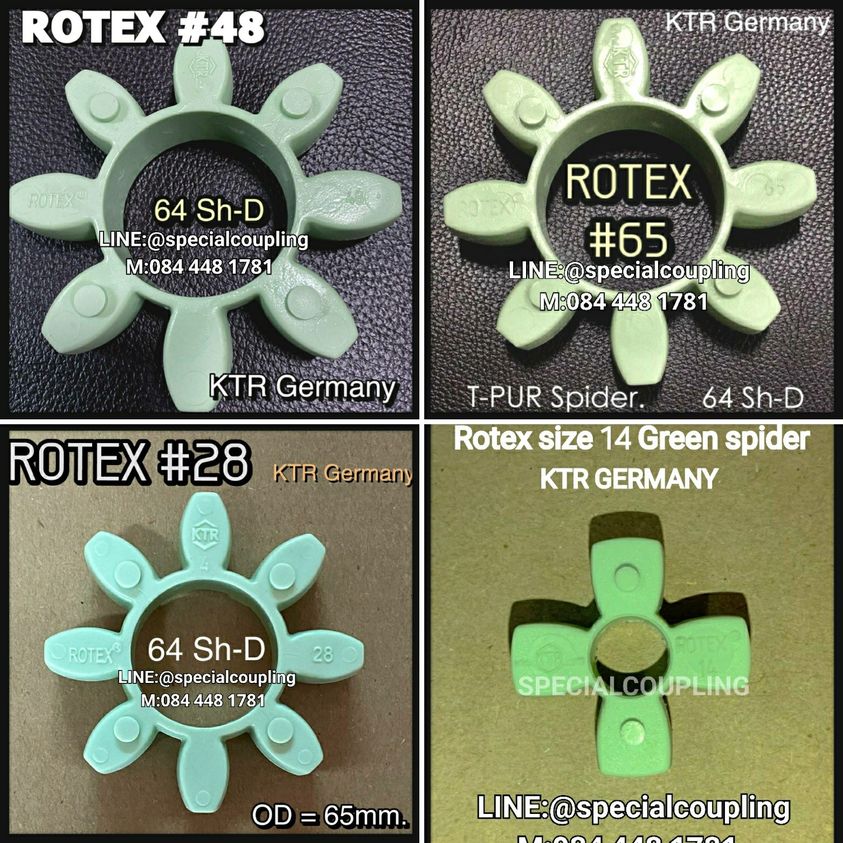 จำหน่ายRotex Green spider 64 shore D KTR GERMANY พร้อมส่งSIZE14-75 คะ สอบถามได้เลยจ้า