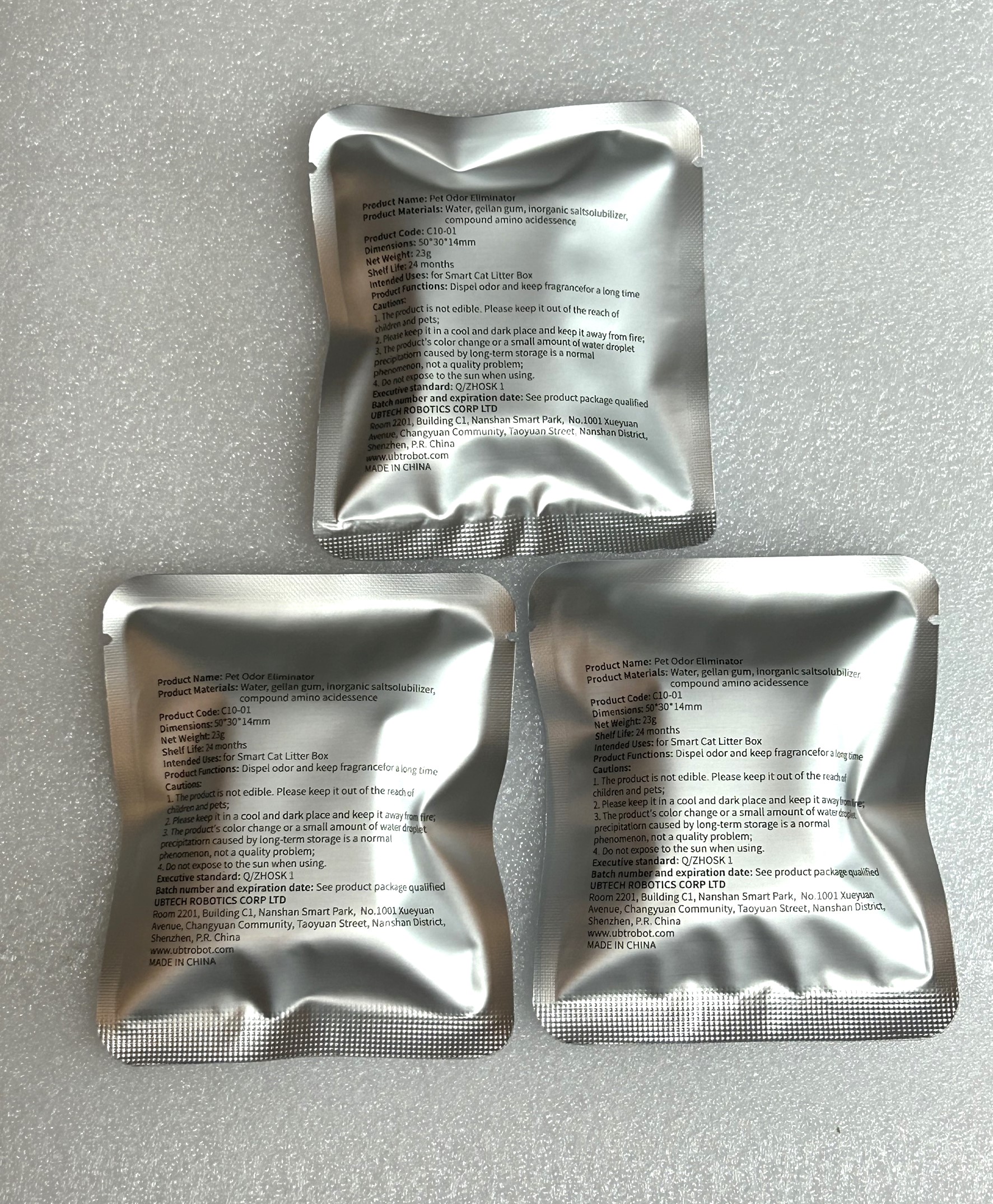 รีฟิลล์ก้อนดับกลิ่นสำหรับห้องน้ำแมวอัตโนมัติ UBPET C10-Pro แพ็ค 3 ก้อน