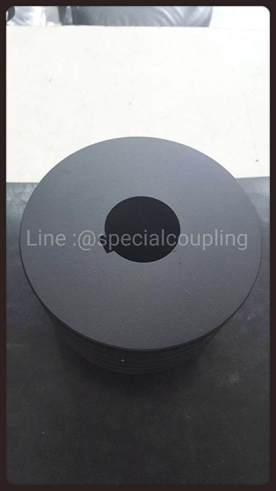 รับผลิตpulleyตามแบบ ตามตัวอย่าง ( 6 นิ้ว 5ร่องA ตันเรียบ เหล็กหล่อ)