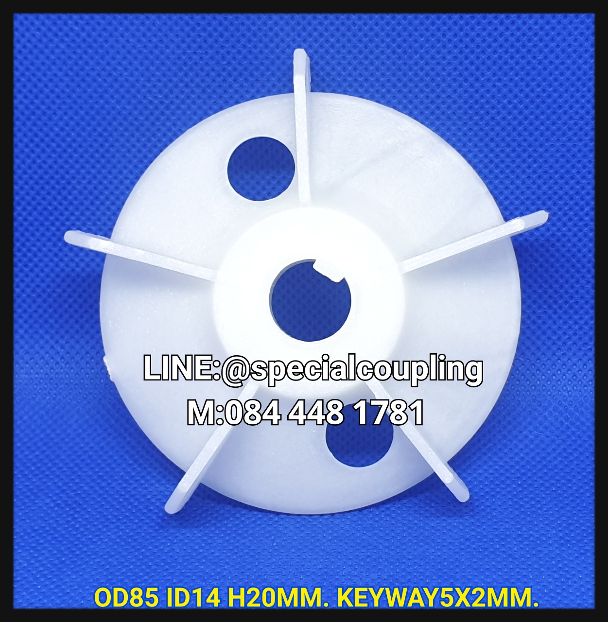 จำหน่ายใบพัดลมมอเตอร์พลาสติก ขนาดod85 id14 H20mm. Keyway 5x2mm. พร้อมส่งคะ สอบถามได้คะ