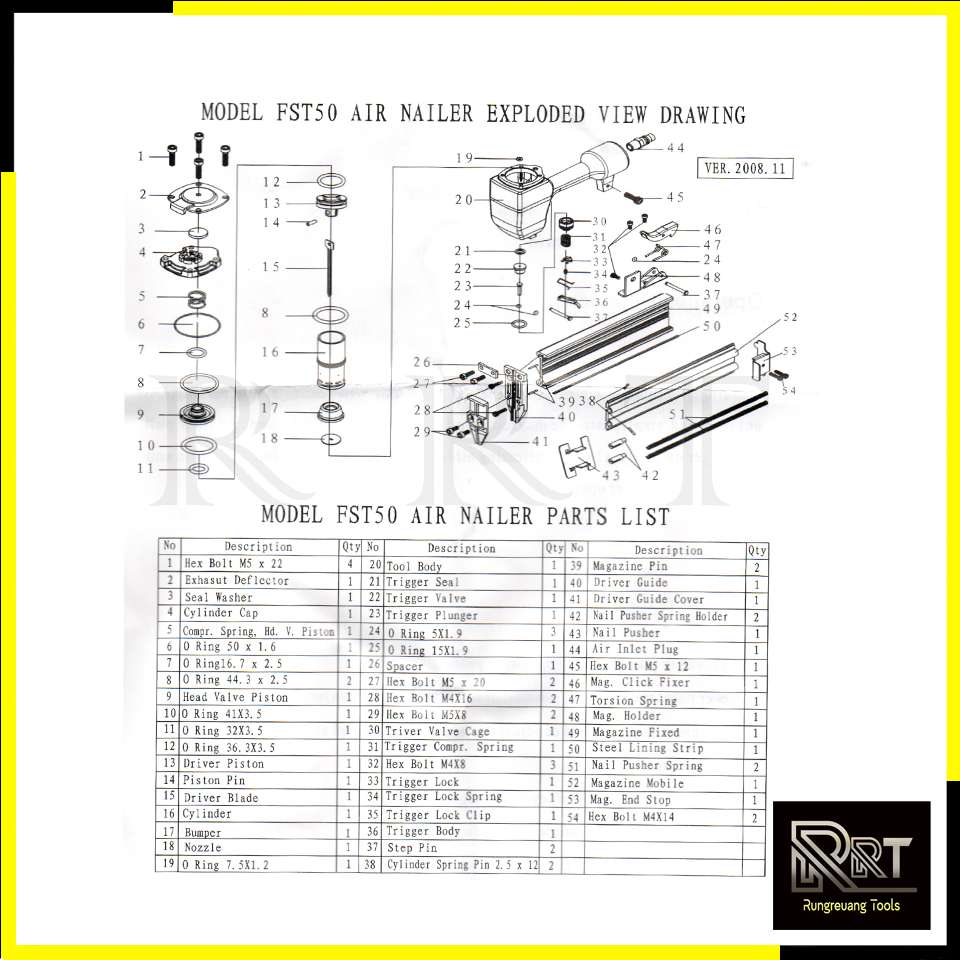 RRT ชุดอะไหล่ปืนลม D-MAX FST50