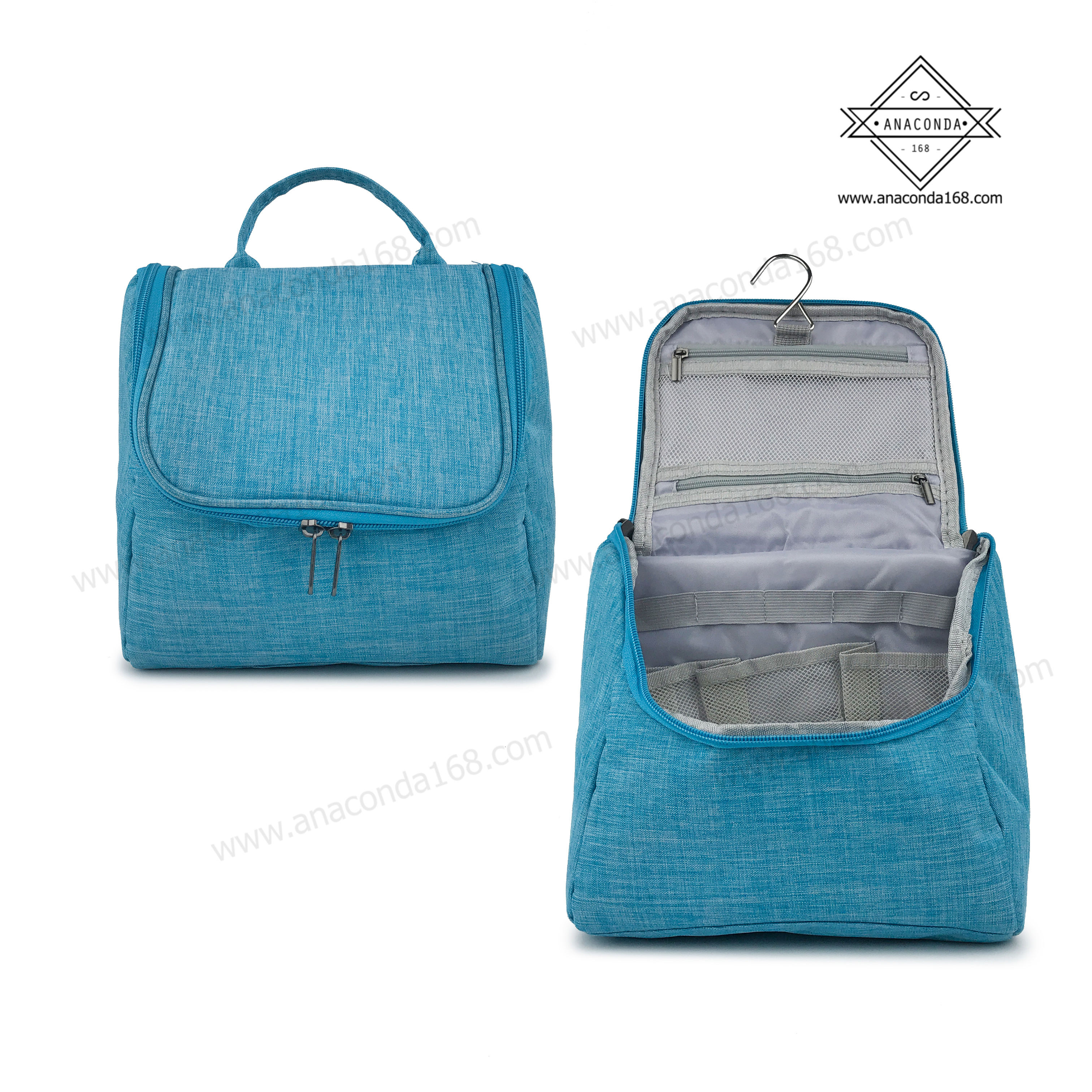 กระเป๋าจัดระเบียบใส่อุปกรณ์อาบน้ำ ( มีตะขอสำหรับแขวนได้ )