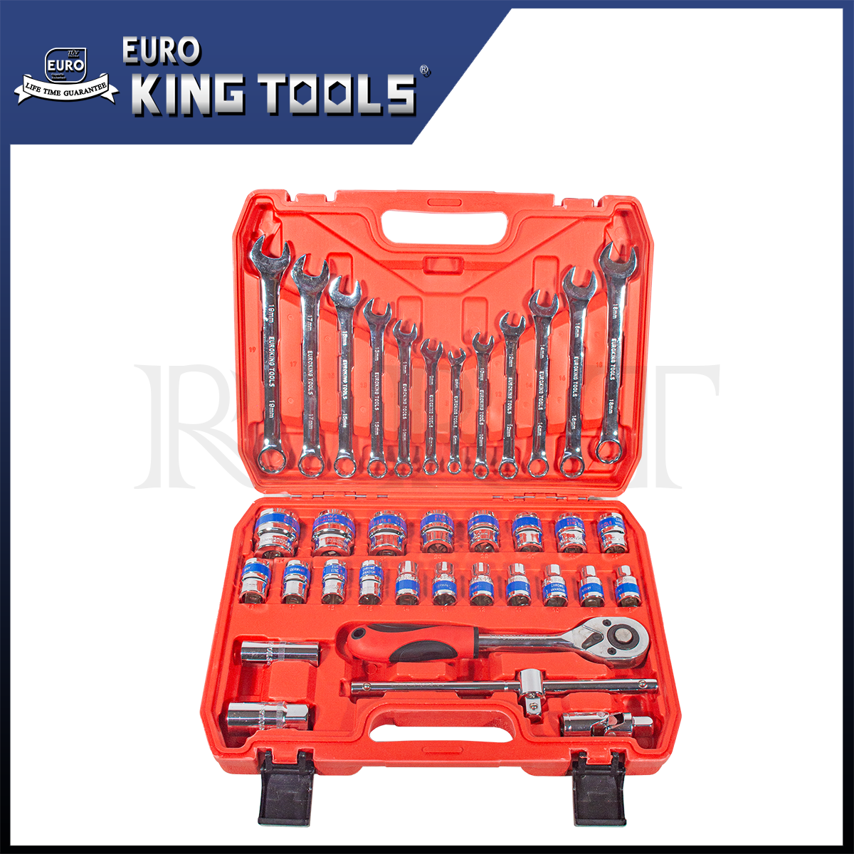 EURO KING TOOLS ชุดบล็อก 37 ตัวชุด บล็อกชุด ขนาด 1/2" นิ้ว 4 หุน
