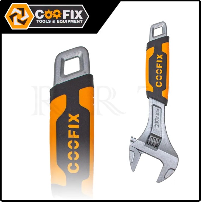 COOFIX ประแจเลื่อน 8 นิ้ว รุ่น CFH-B01003-8 ด้ามจับเสริมยาง จับกระชับ ถนัดมือ มีรูแขวน จัดเก็บสะดวก