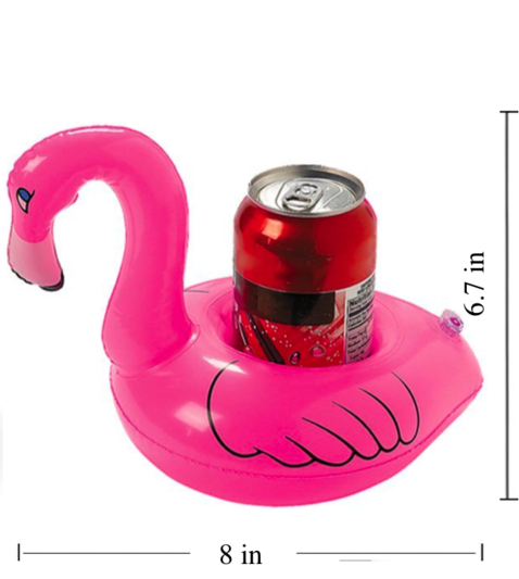 ที่รองแก้ว เป่าลมลอยน้ำ Flamingo Drink Holders