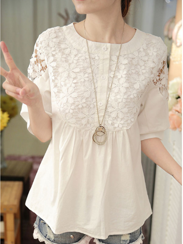 เสื้อฝ้ายลูกไม้korea