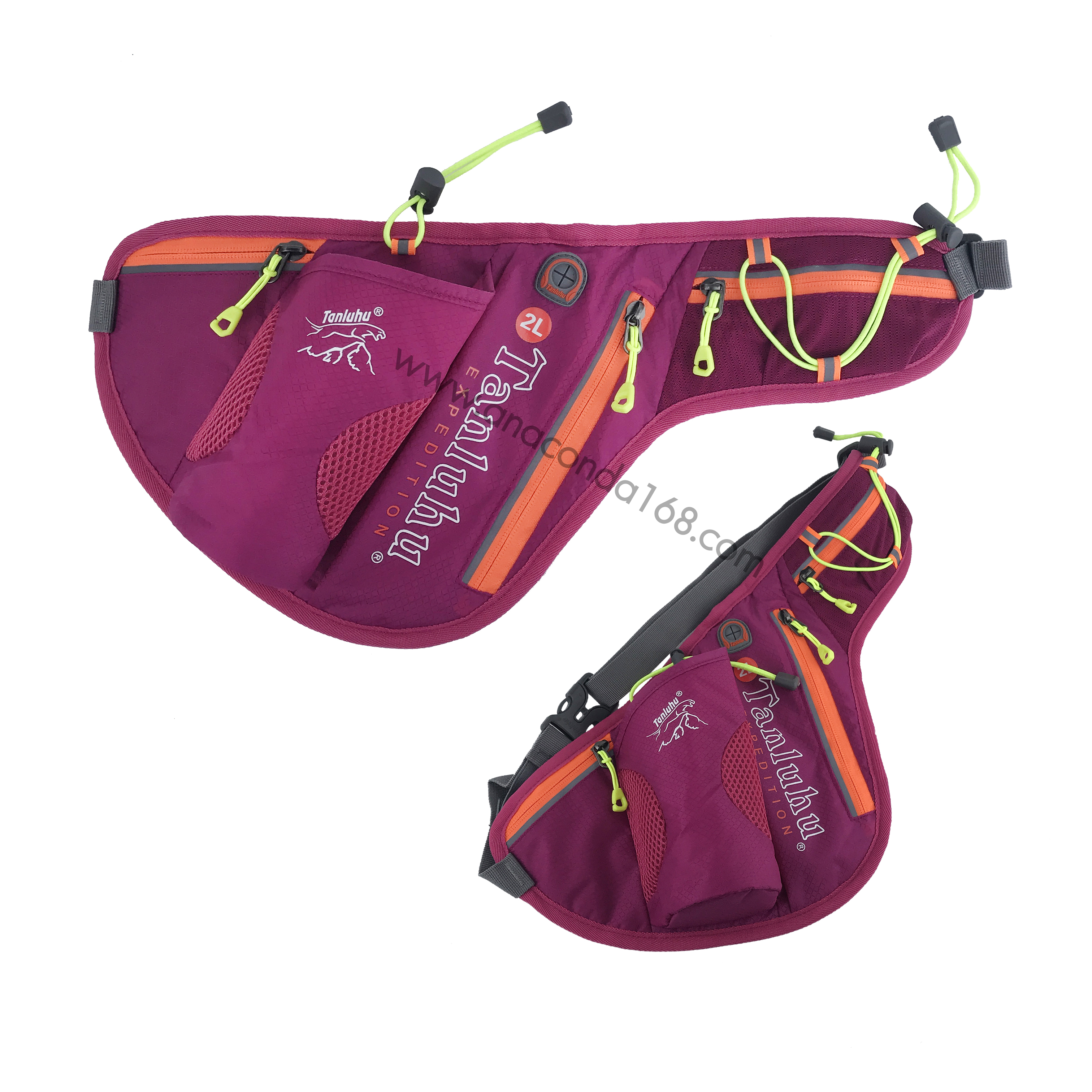 กระเป๋าคาดเอวพร้อมช่องใส่กระบอกน้ำได้ 2 ลิตร. (Tanluhu)