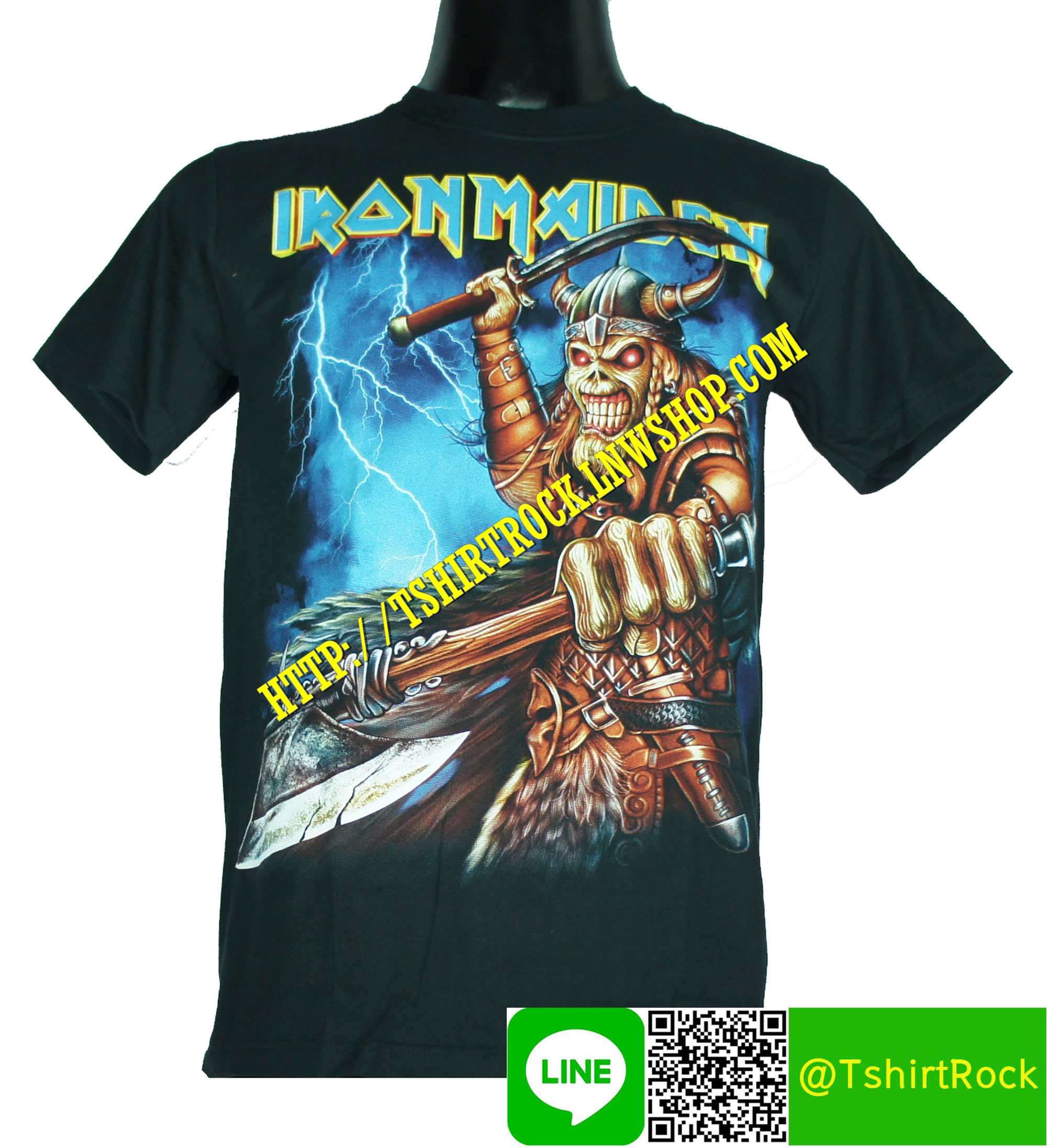 IRON MAIDEN เสื้อยืดวงร็อค เมทัล ดนตรี เสื้อวงไอเอิร์นเมเดน IRN1276
